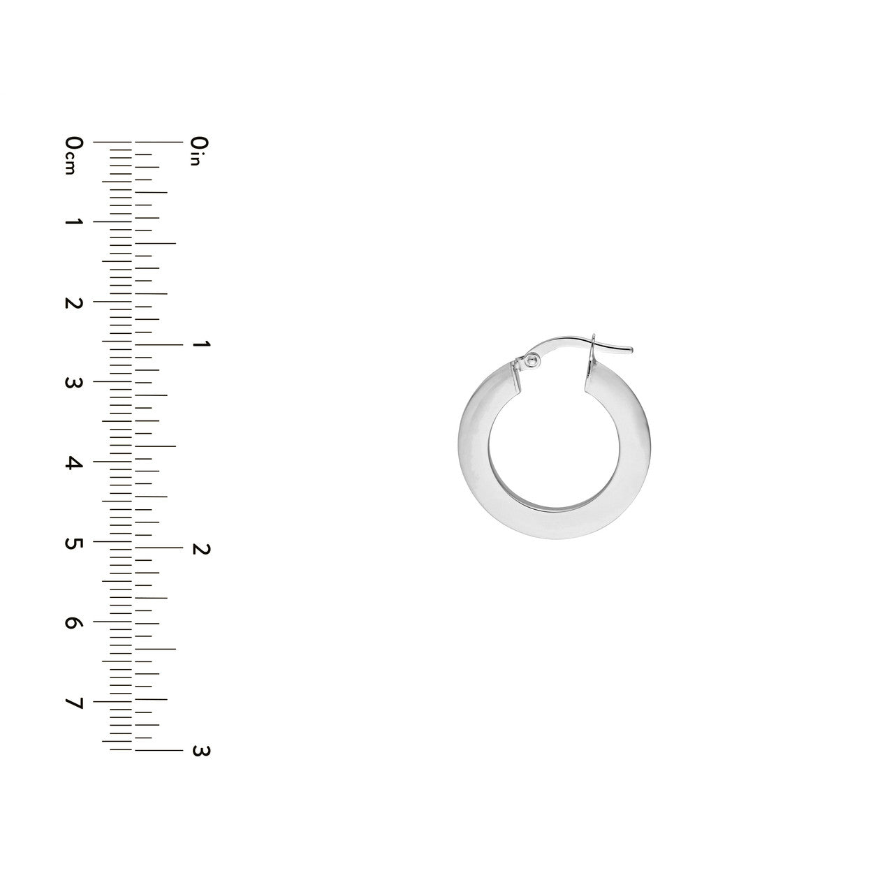 Triangular Tube Round Hoop Earrings in 14K Yellow and White Gold