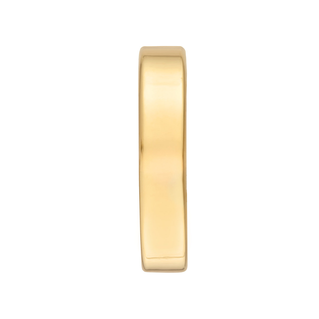 Rectangle Tube Round Hoop Earrings 14K Yellow Gold