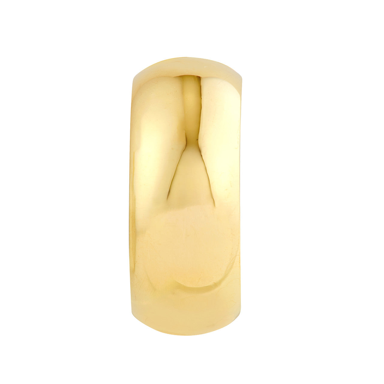 D-Tube Round Hoop Earrings 14K Gold
