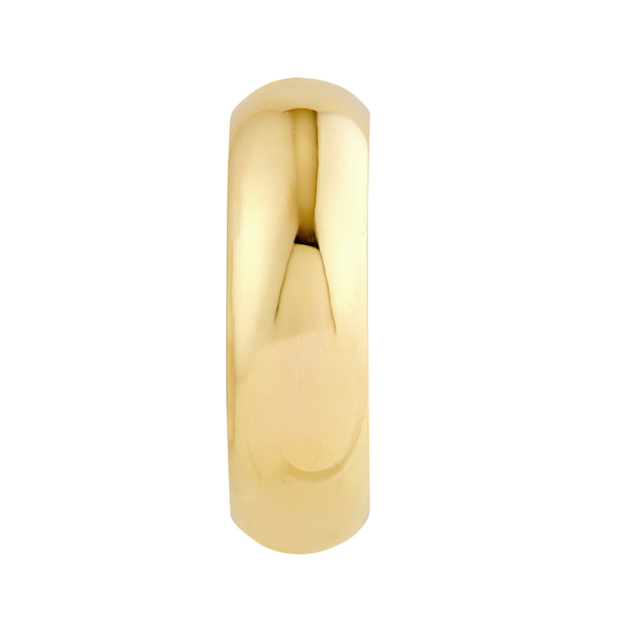 D-Tube Round Hoop Earrings 14K Gold