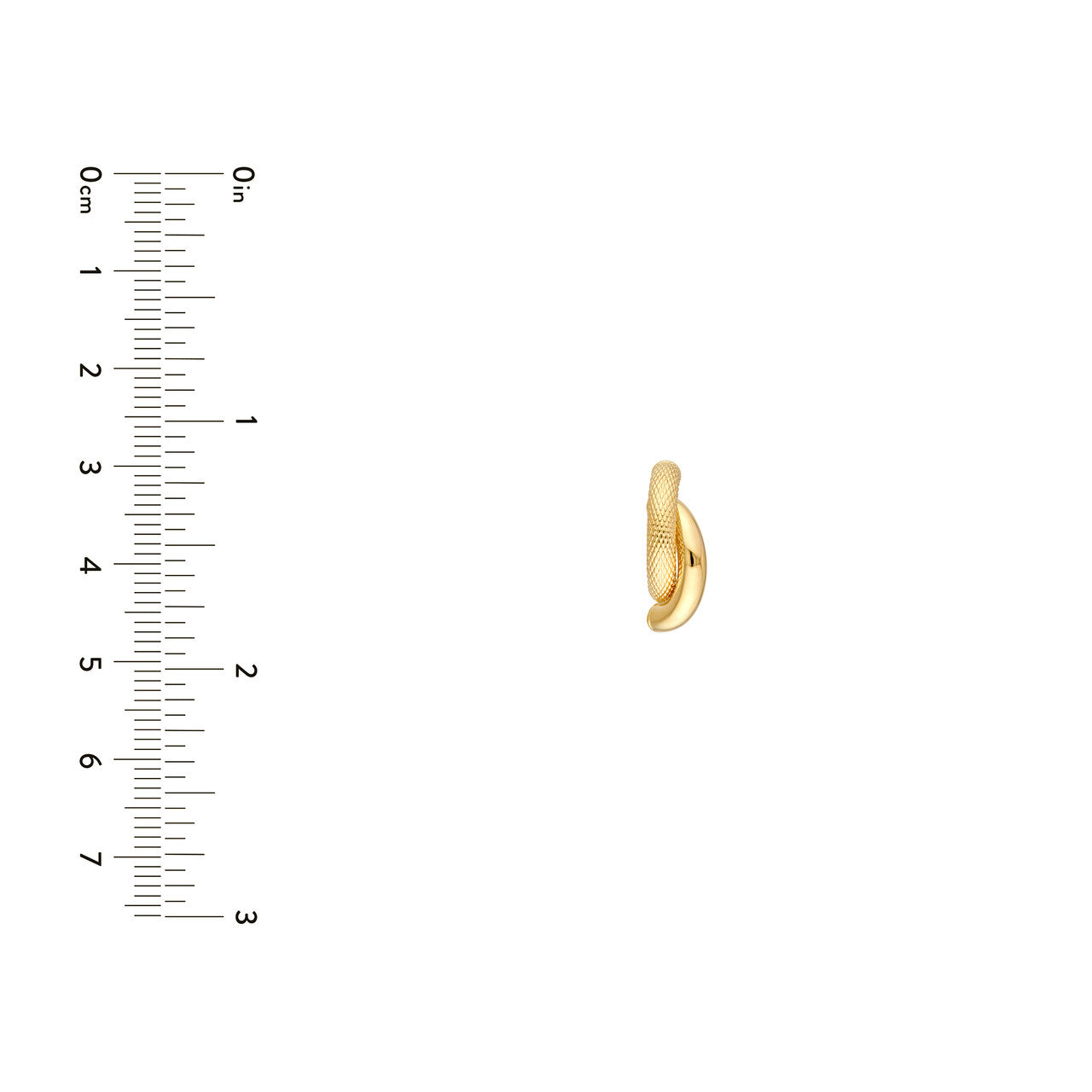 D/C and Polished Tube Stud Earrings in 14K Yellow Gold