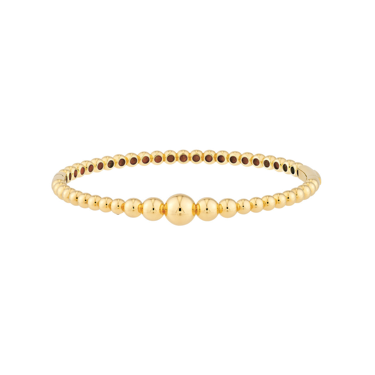 Graduated Bead Bangle in 14K Yellow Gold