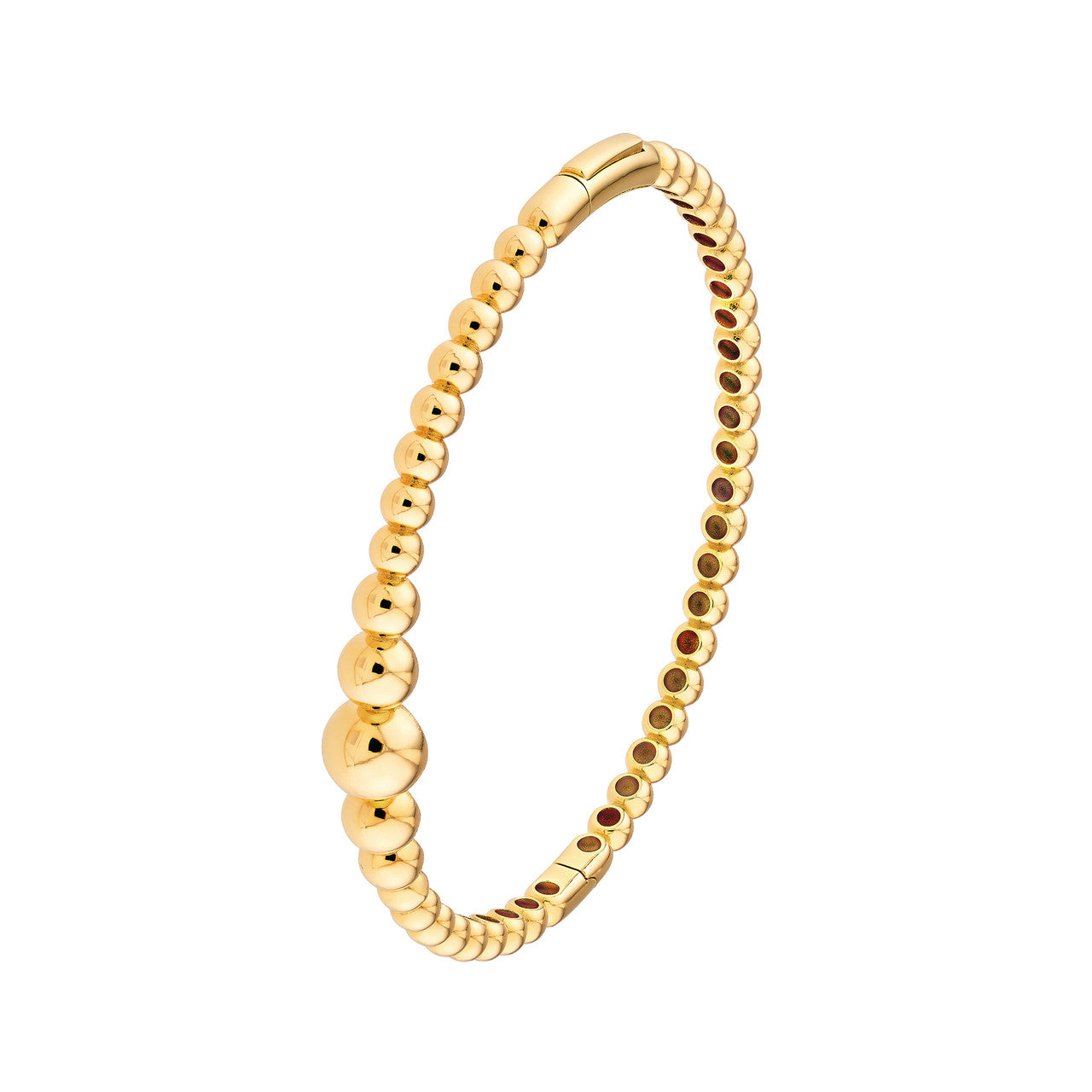 Graduated Bead Bangle in 14K Yellow Gold
