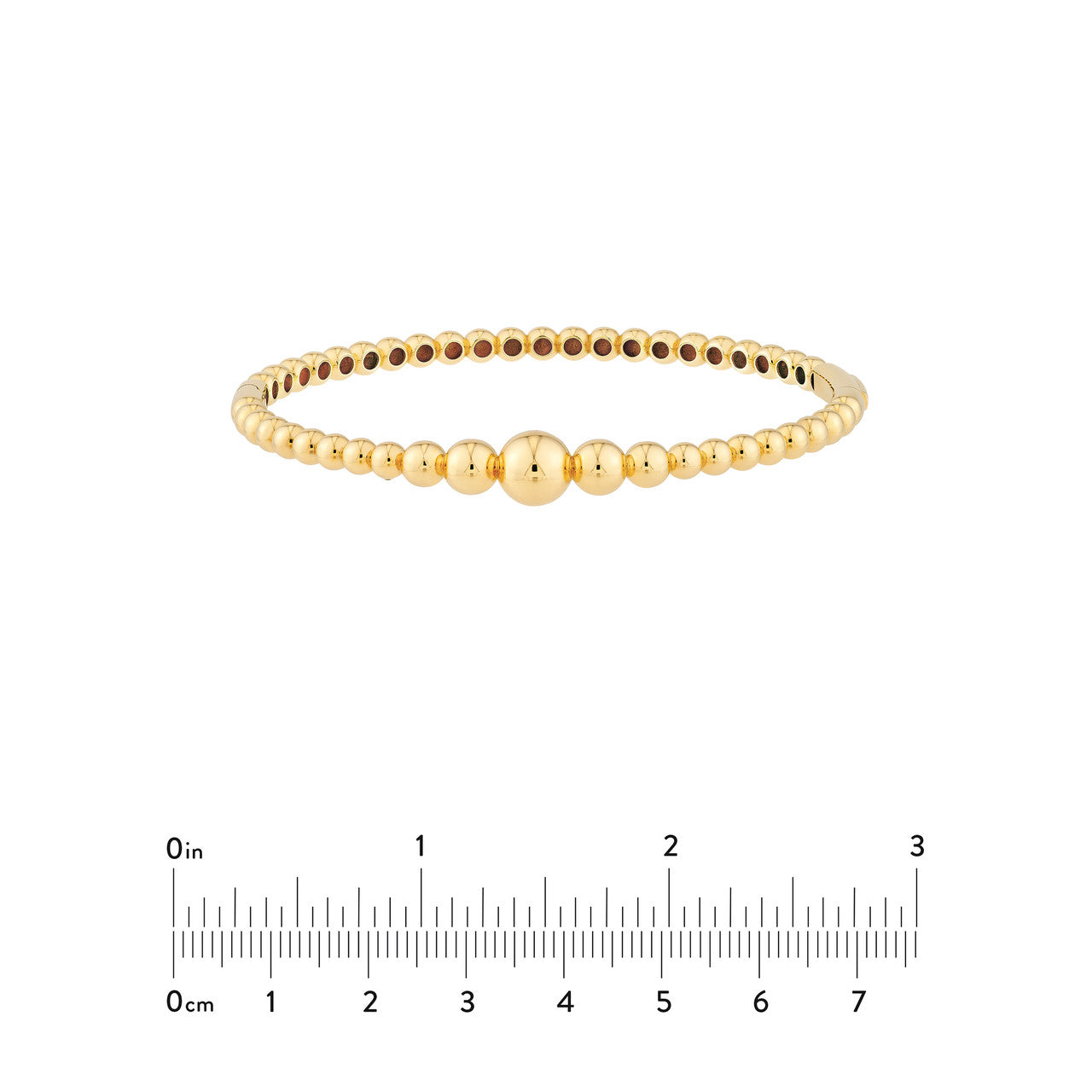 Graduated Bead Bangle in 14K Yellow Gold