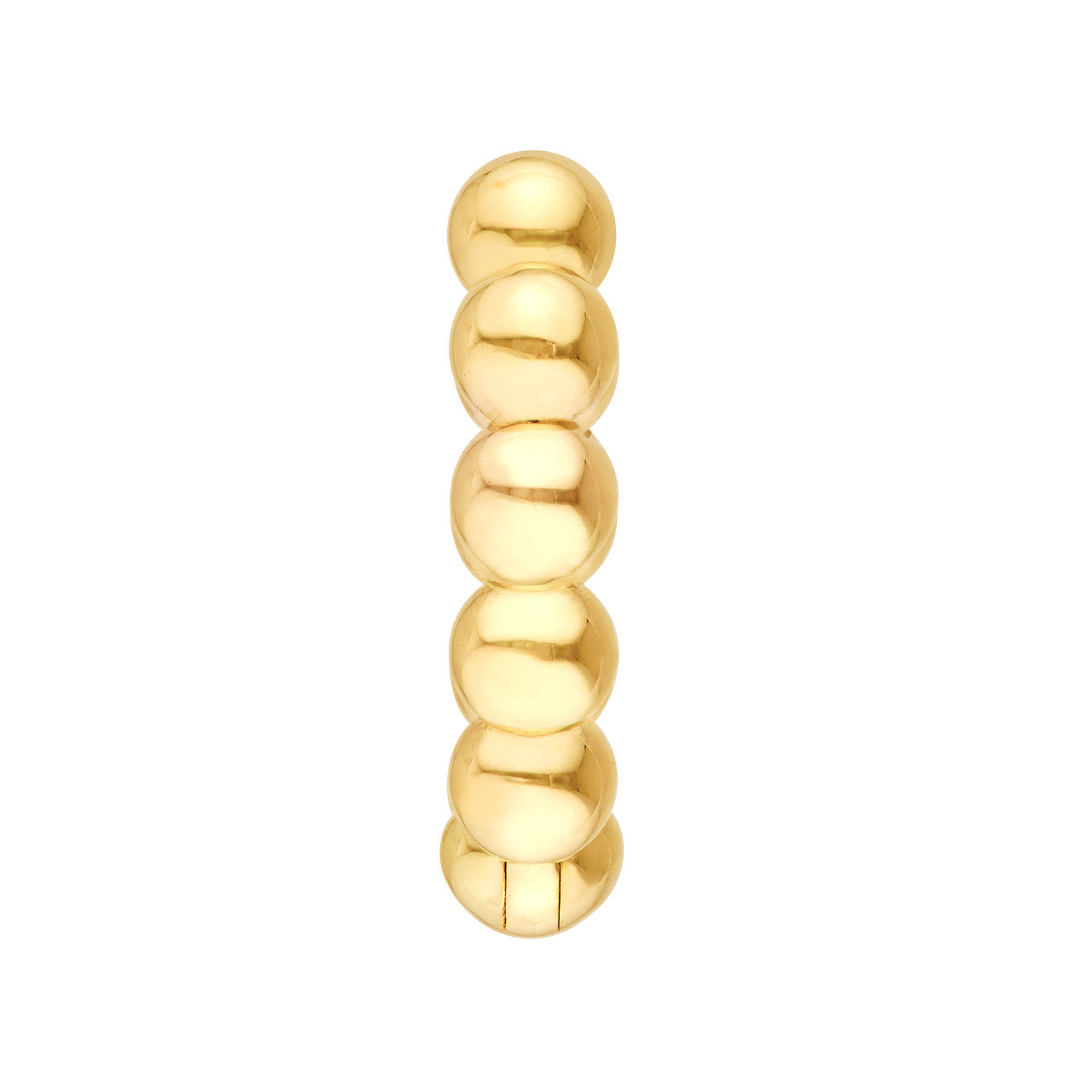 Beaded Huggies Earrings 14K Yellow Gold