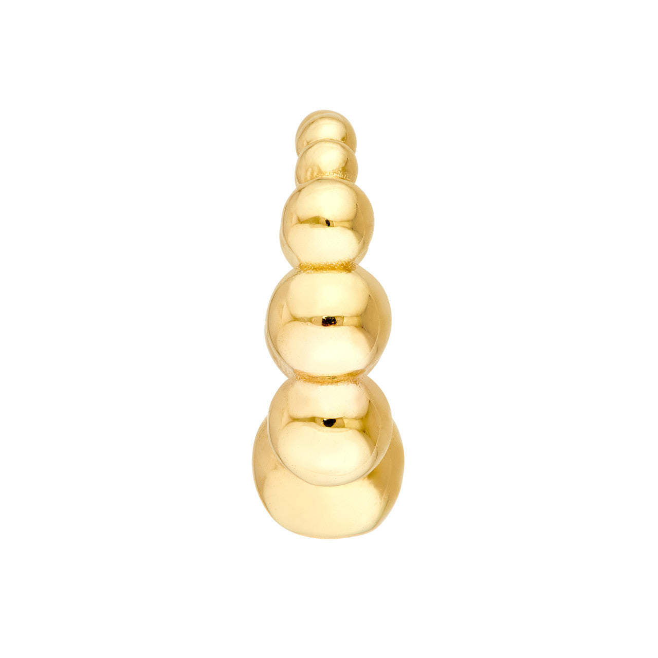 Graduated Bead Hoop Earrings in 14K Yellow Gold