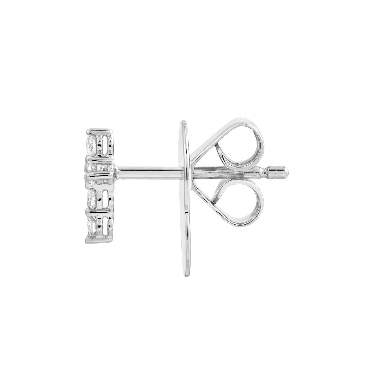 Diamond Cross Earrings 14K Gold