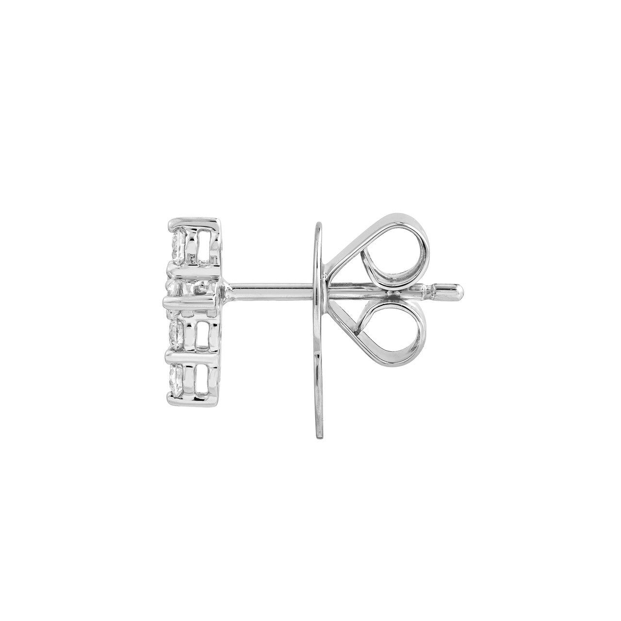 Diamond Cross Earrings 14K Gold
