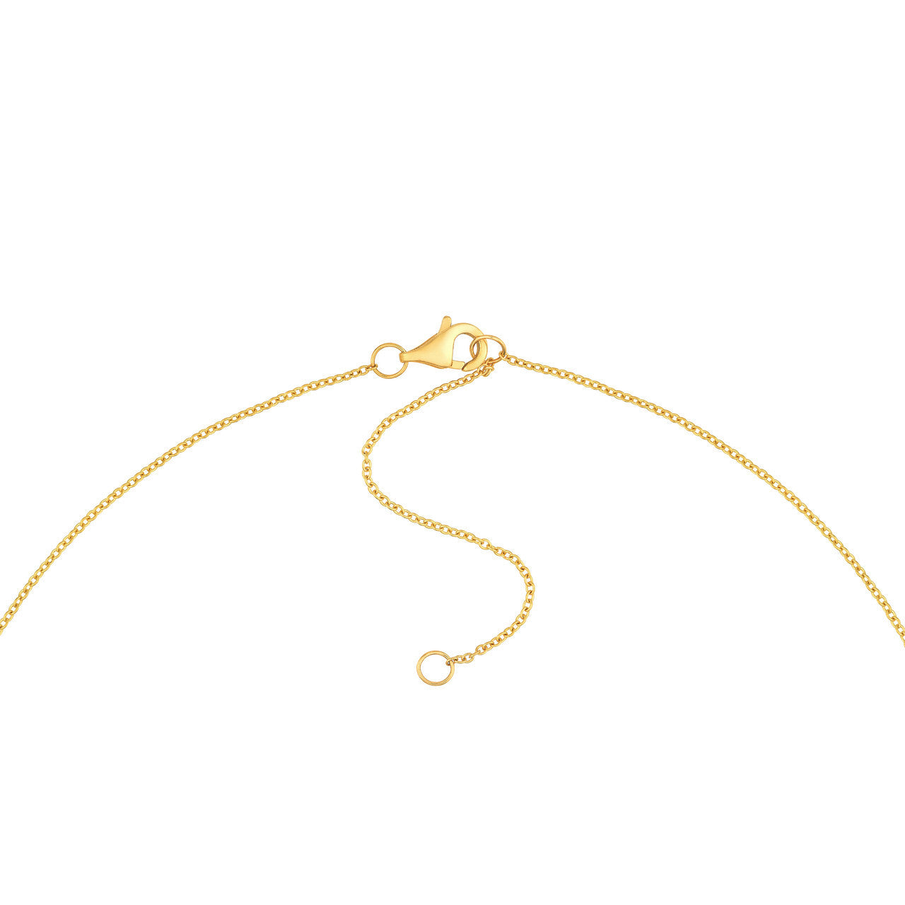 Diamond & Gemstone Bezel Station Necklace 14K Yellow Gold