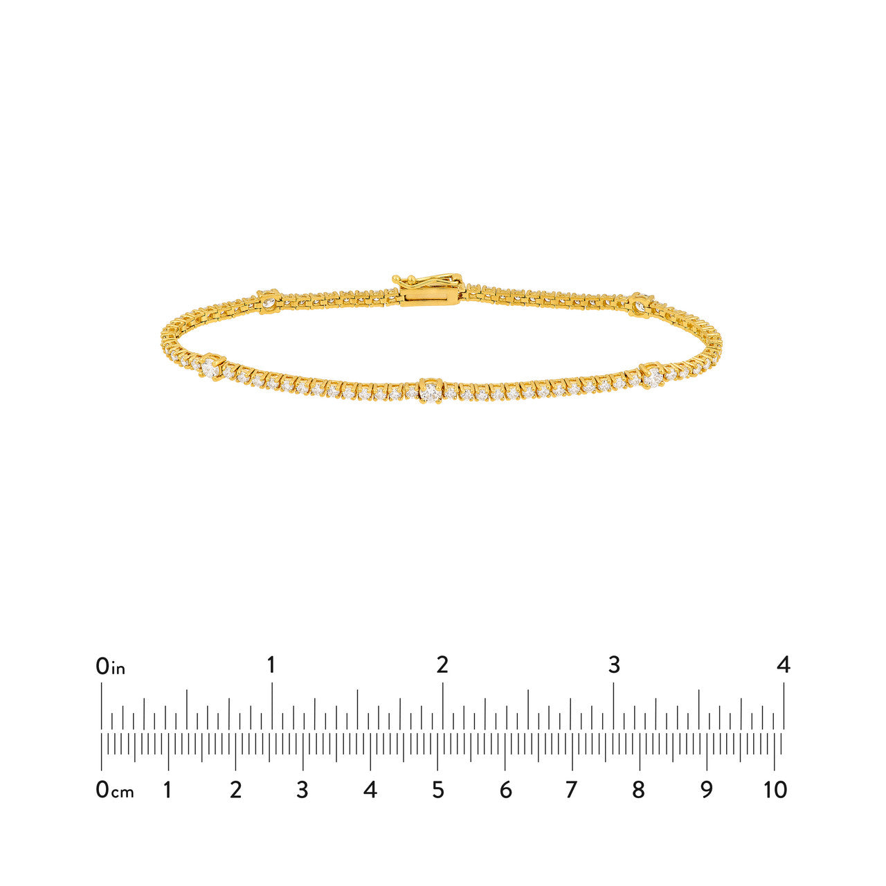 Diamond Station Bracelet (2-1/6ctw) in 14K Yellow and White Gold