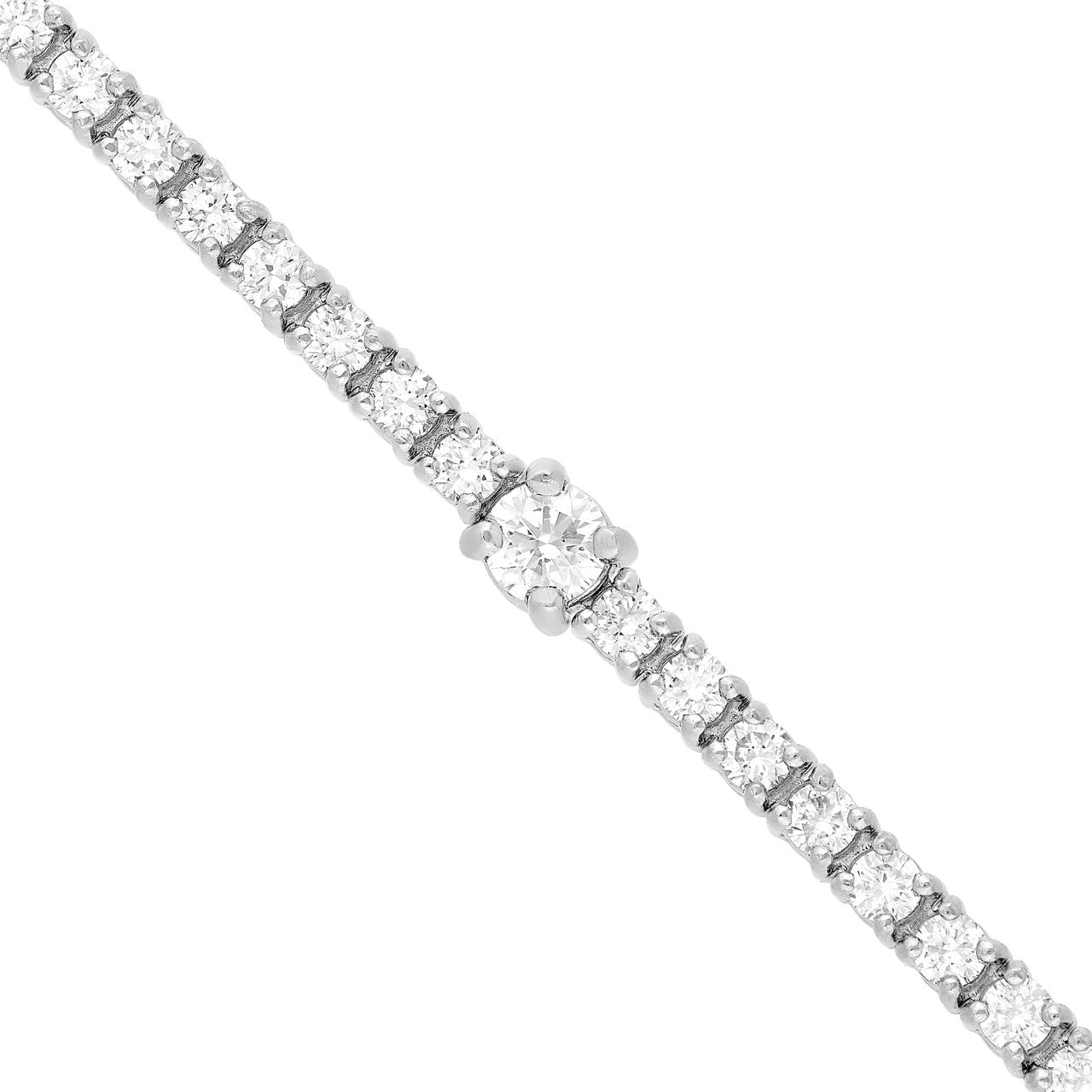 Diamond Station Bracelet (2-1/6ctw) in 14K Yellow and White Gold