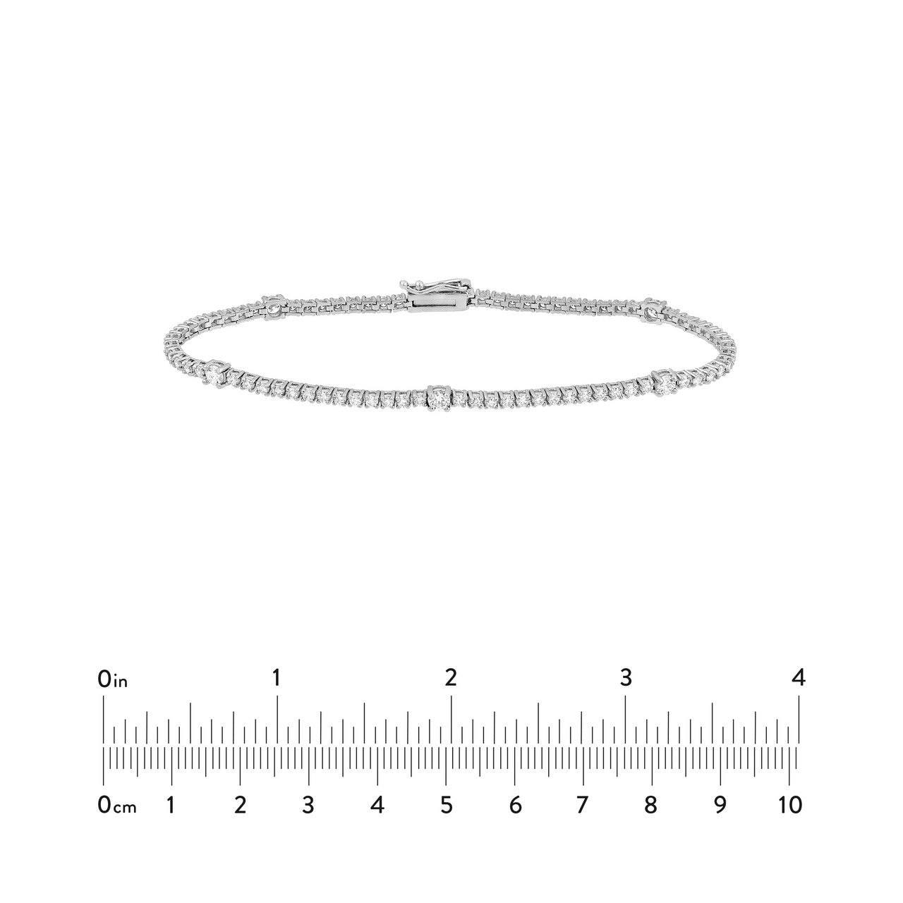 Diamond Station Bracelet (2-1/6ctw) in 14K Yellow and White Gold