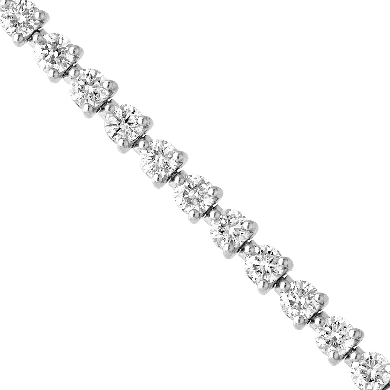 3-Prong Diamond Tennis Bracelet 14K Gold