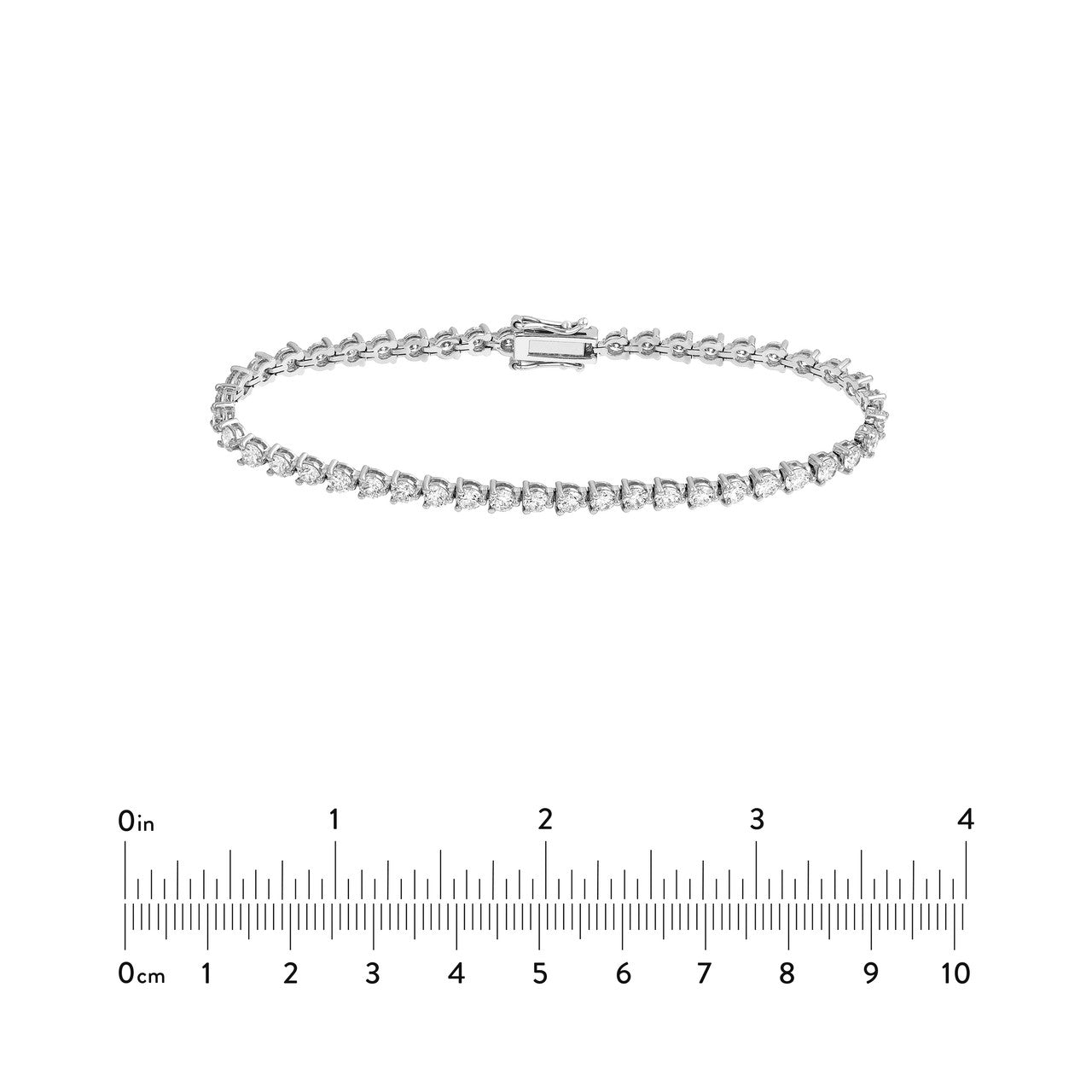 3-Prong Diamond Tennis Bracelet 14K Gold