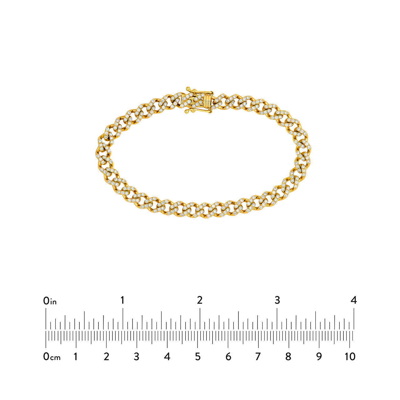 Diamond Curb Link Bracelet (1-7/8ctw) in 14K Yellow and White Gold