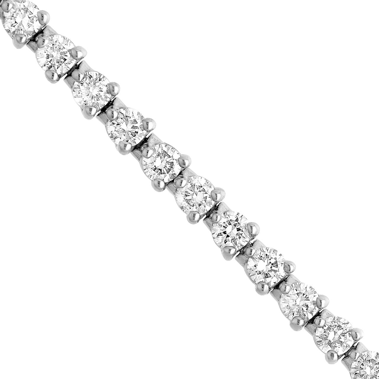 3-Prong Diamond Tennis Bracelet 14K Gold