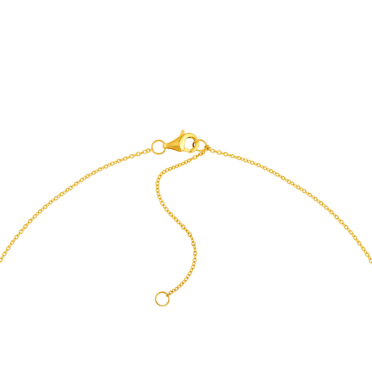 Diamond Pavé Heart Necklace 14K Two Tone Gold