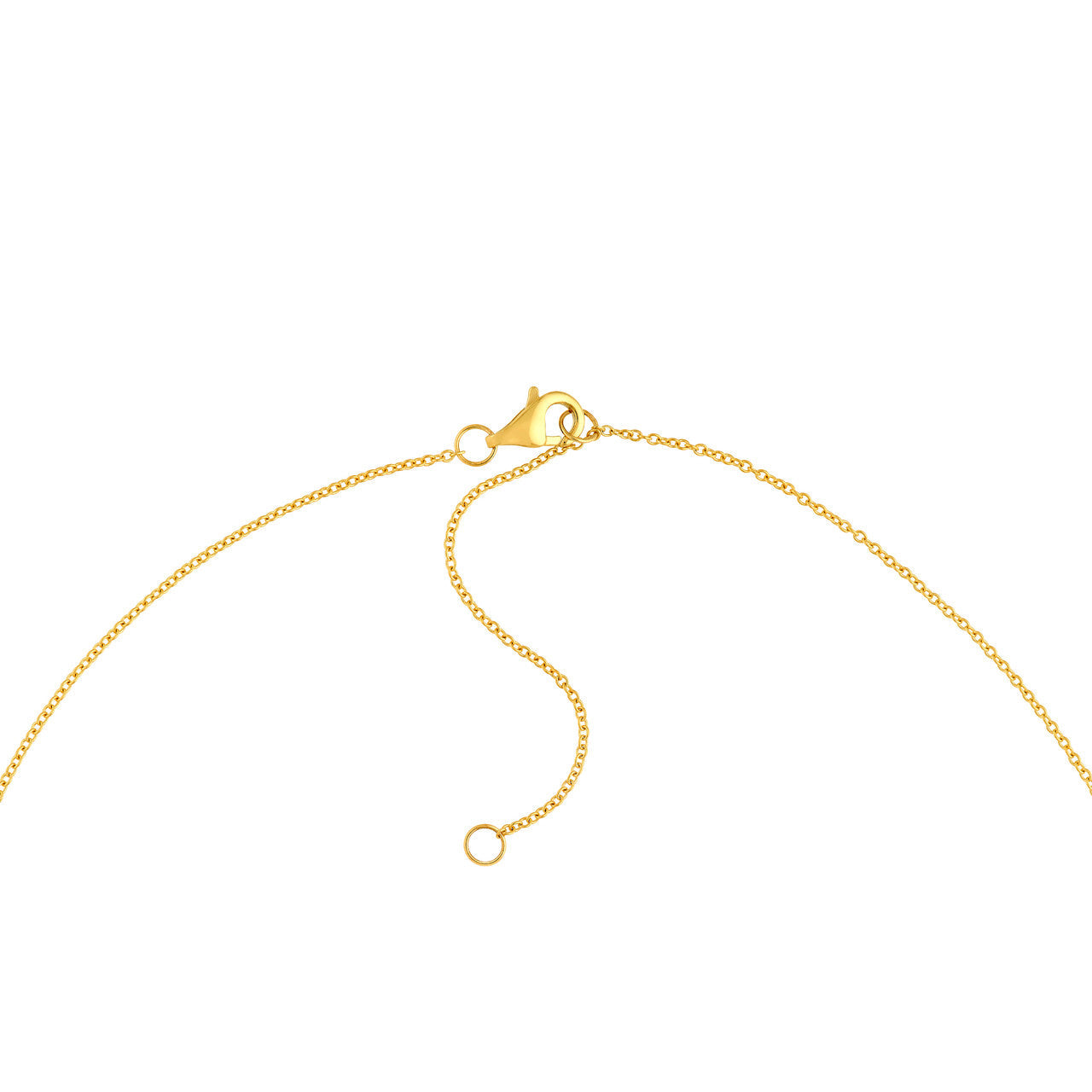 Diamond Pavé Heart Necklace 14K Two Tone Gold