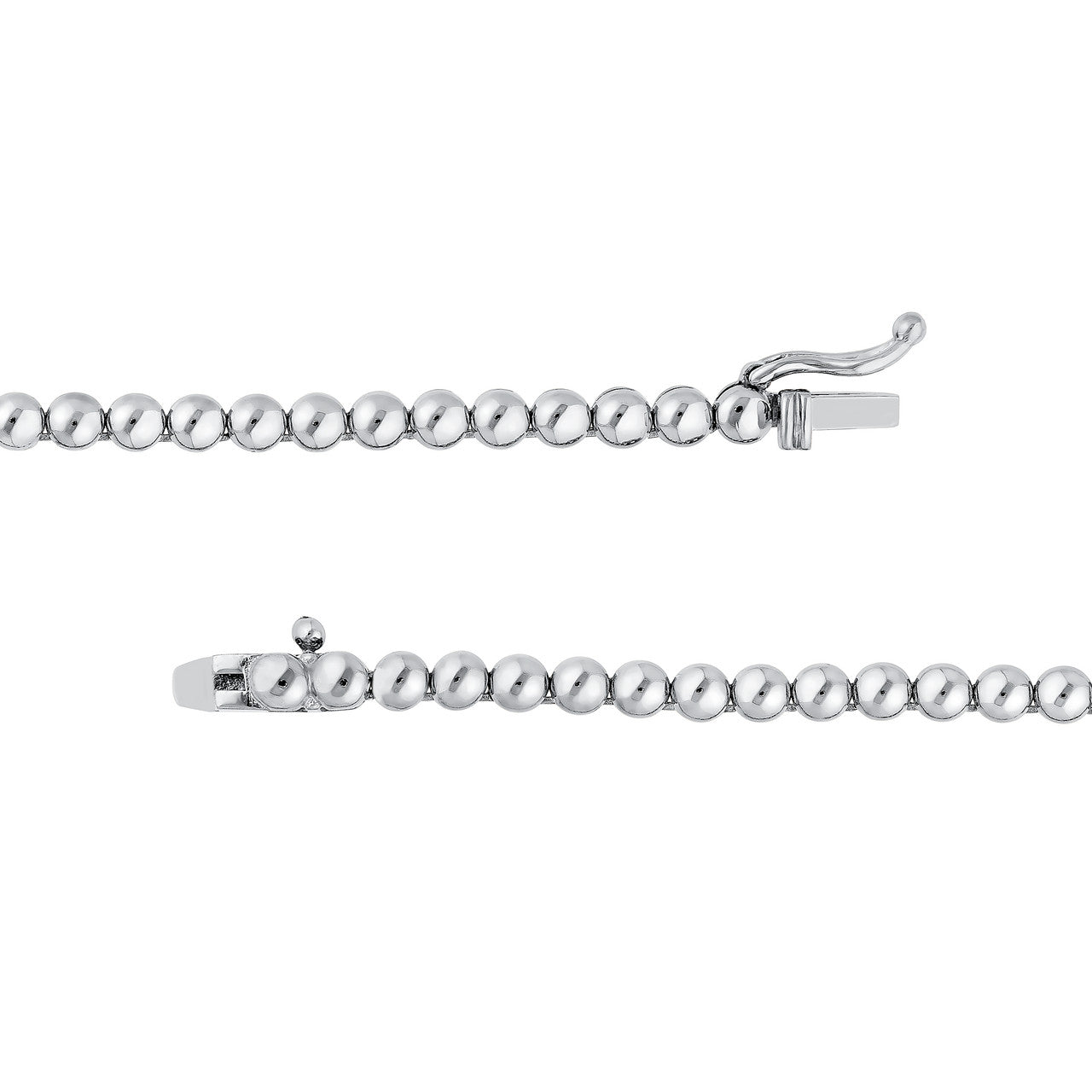 Diamond Halfway Tennis Straight Necklace (7-5/8tcw) in 14K White Golf