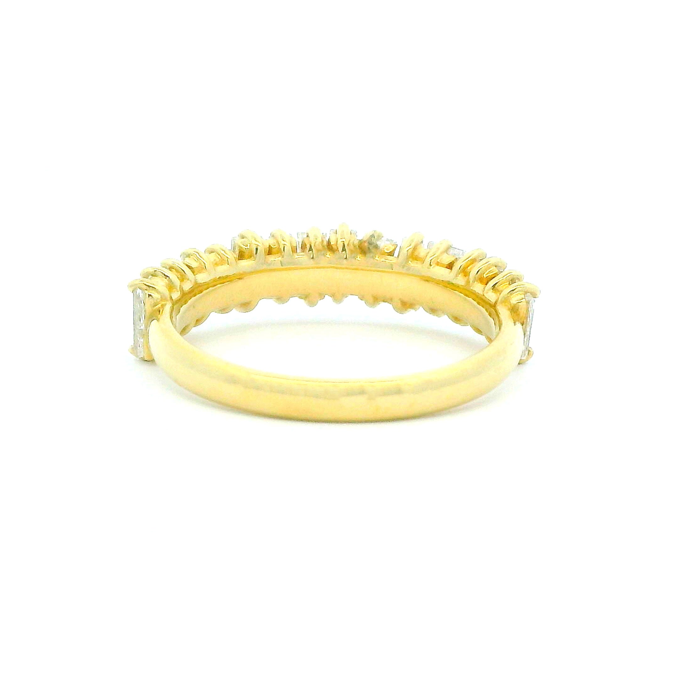 1.28 CTW Baguette-Cut Diamond Ring 14K Yellow Gold