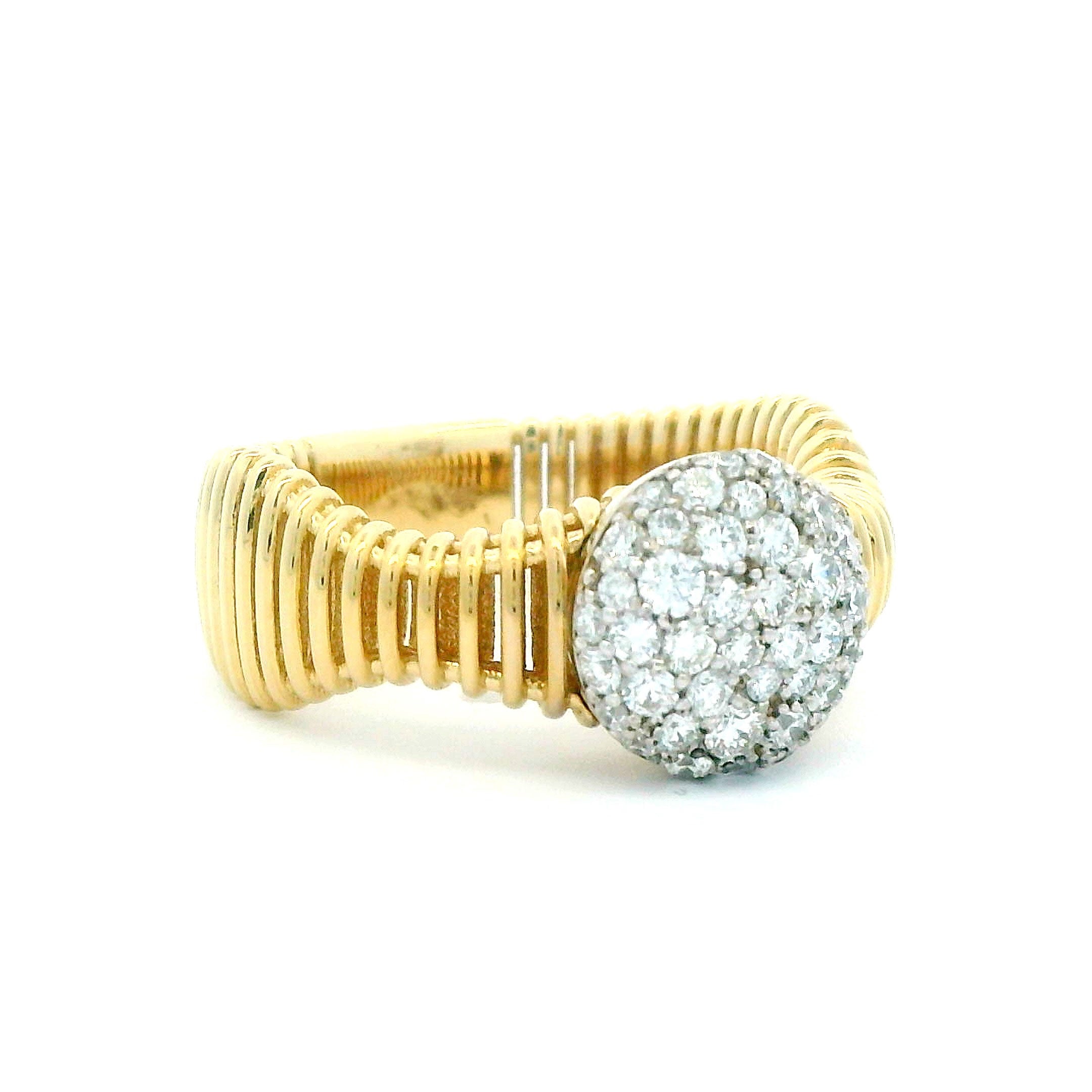 0.72 CTW Round Brilliant Diamond Ring 14K Two-Tone Gold