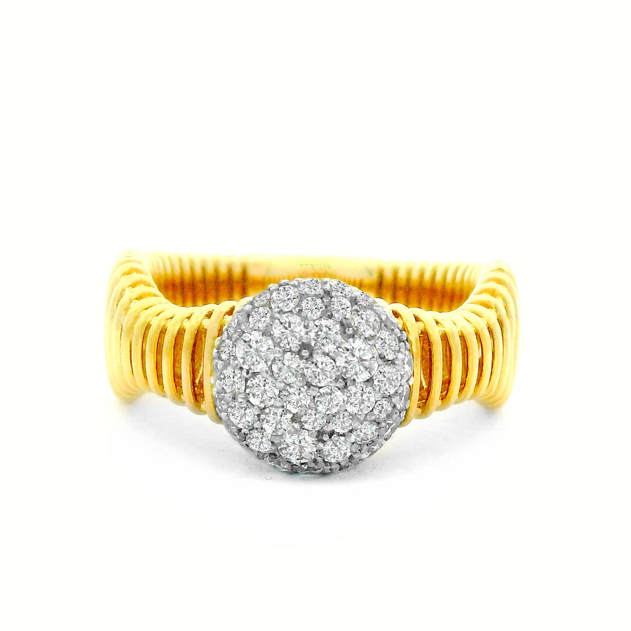 0.72 CTW Round Brilliant Diamond Ring 14K Two-Tone Gold