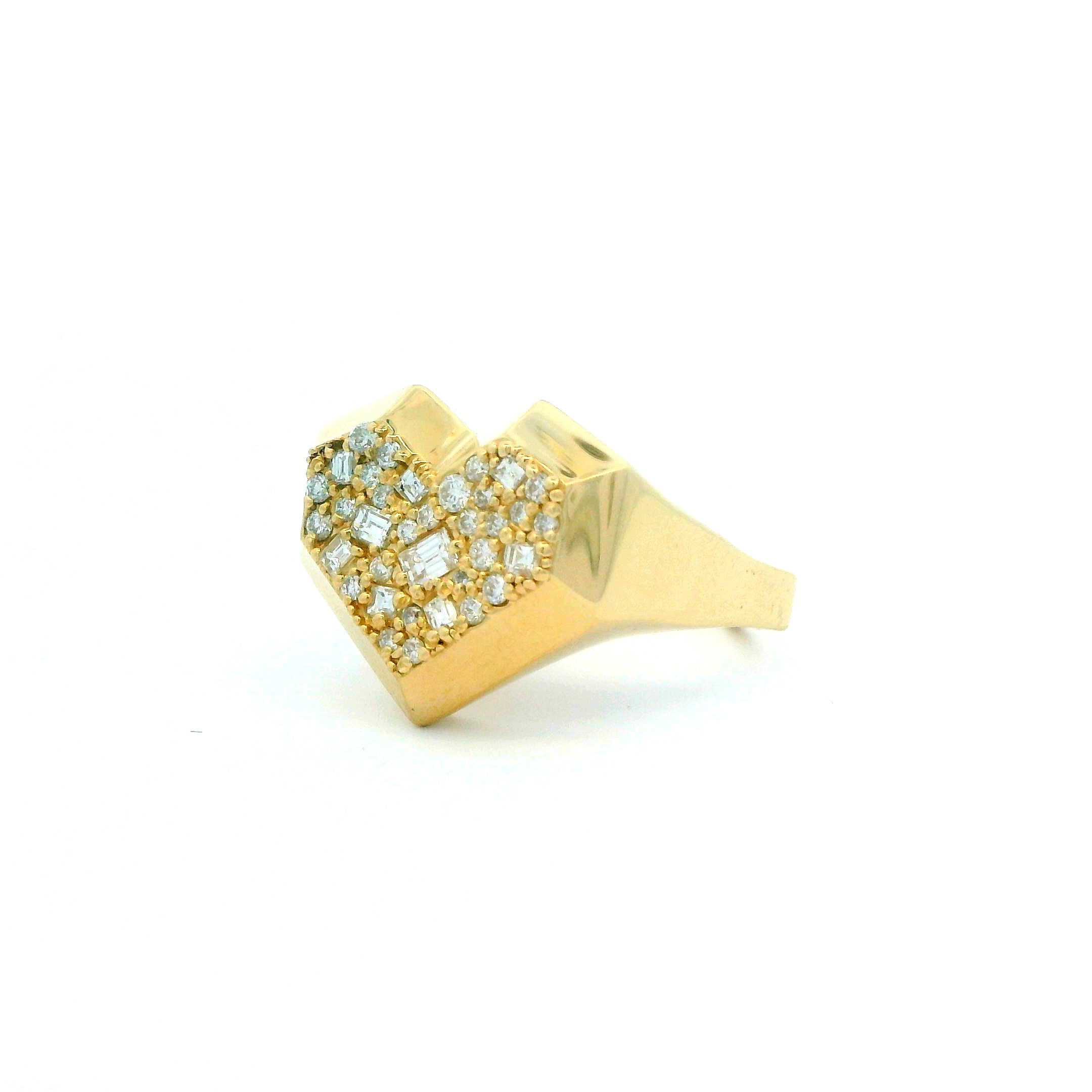 0.48 CTW Heart-Shaped Diamond Ring 14K Yellow Gold