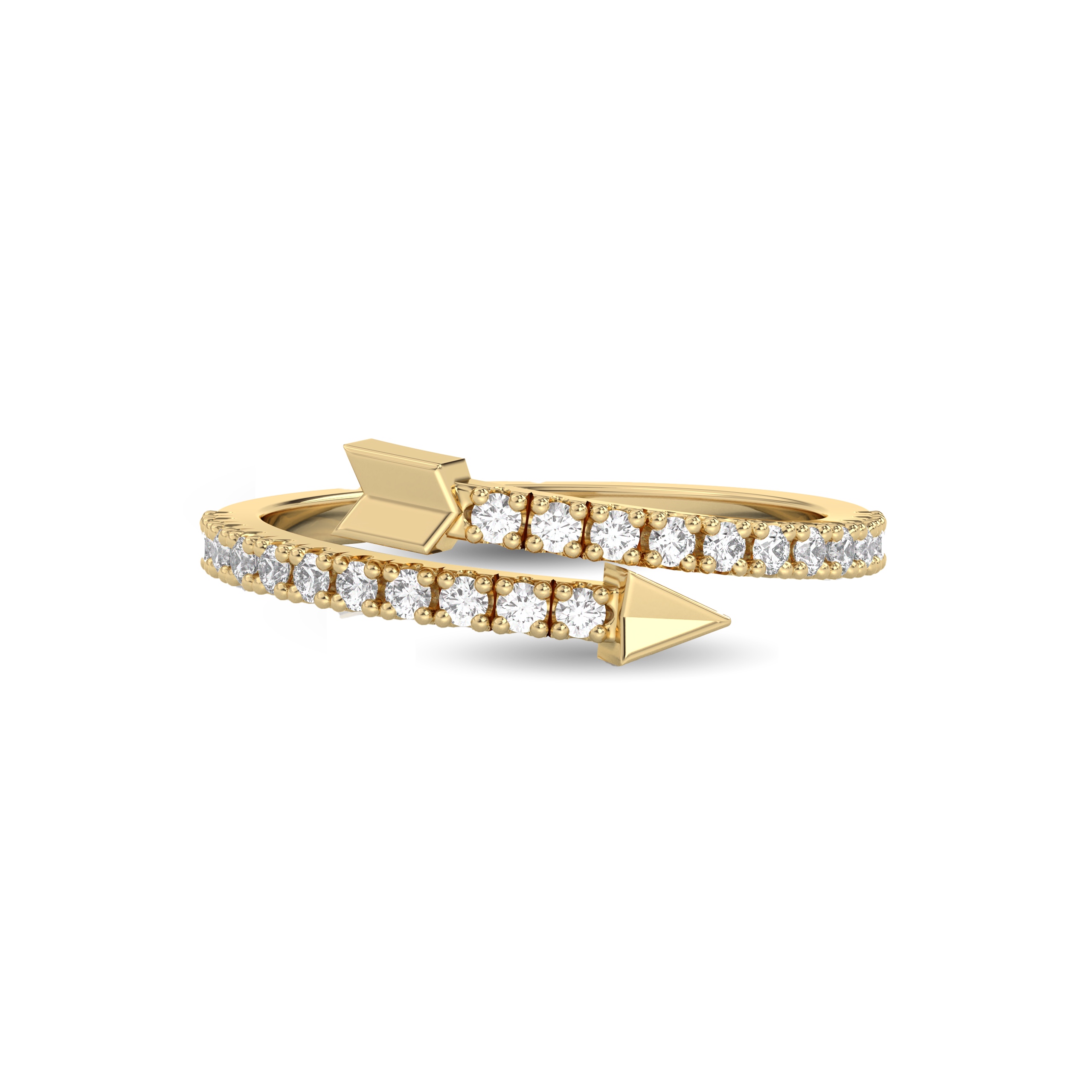 The Stacci Round Brilliant Cut Arrow Design Fashion Ring