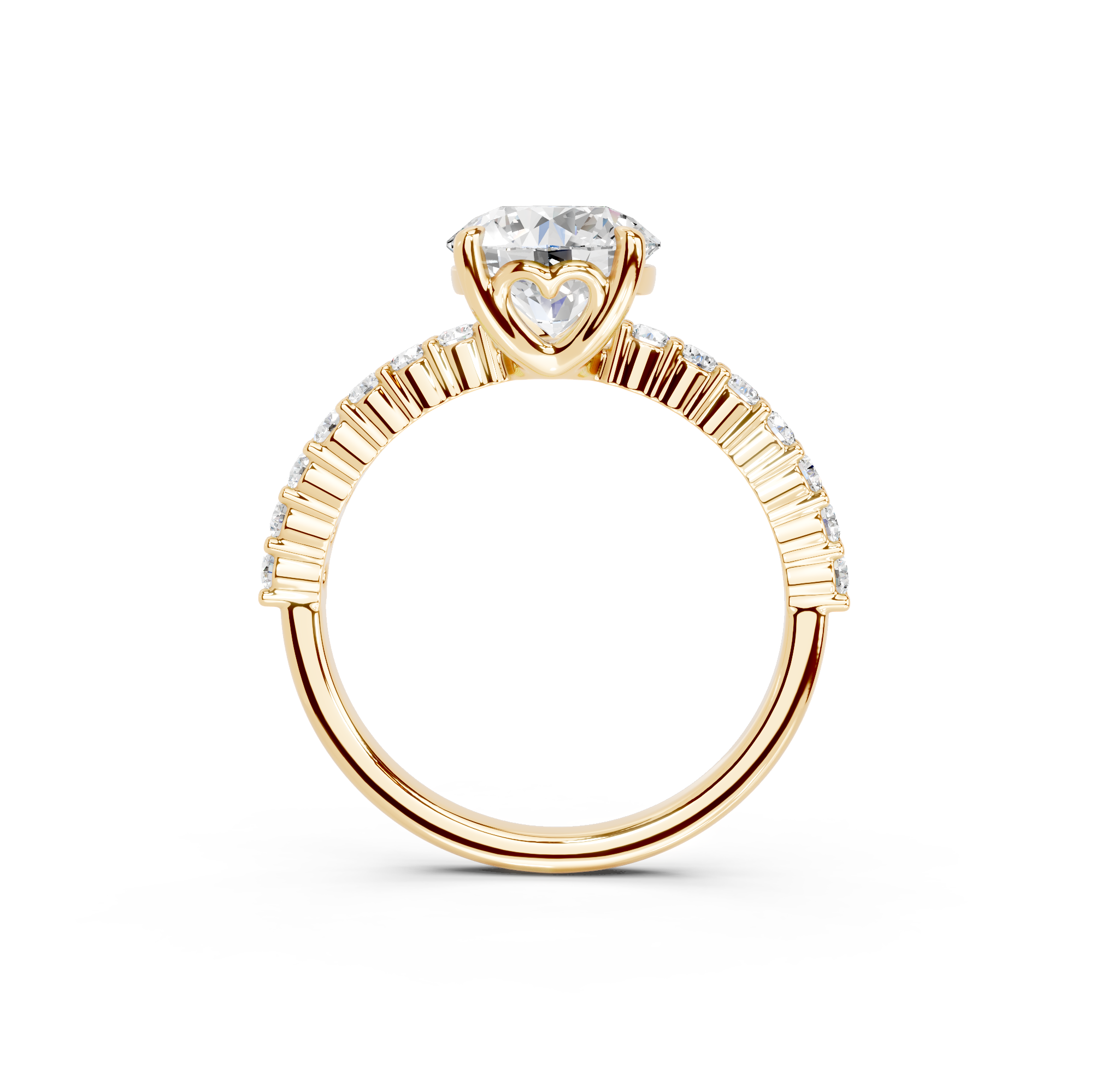 The Abigail open gallery and yellow gold metalwork