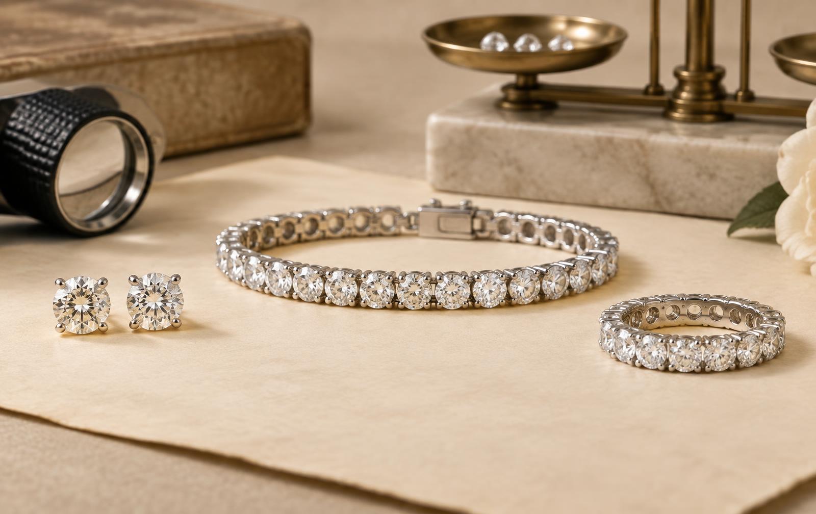 Total Carat Weight Explained photographed as a fine-jewelry educational study
