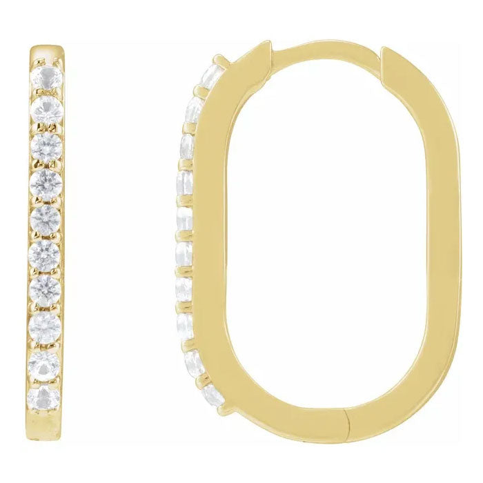 14mm Hoop Earrings 14K Gold