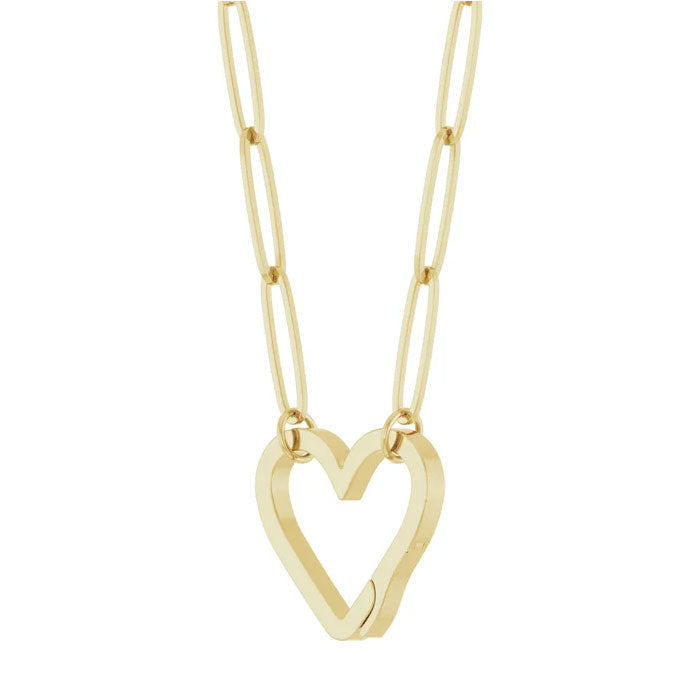Yellow Heart Charm Pendant Necklace