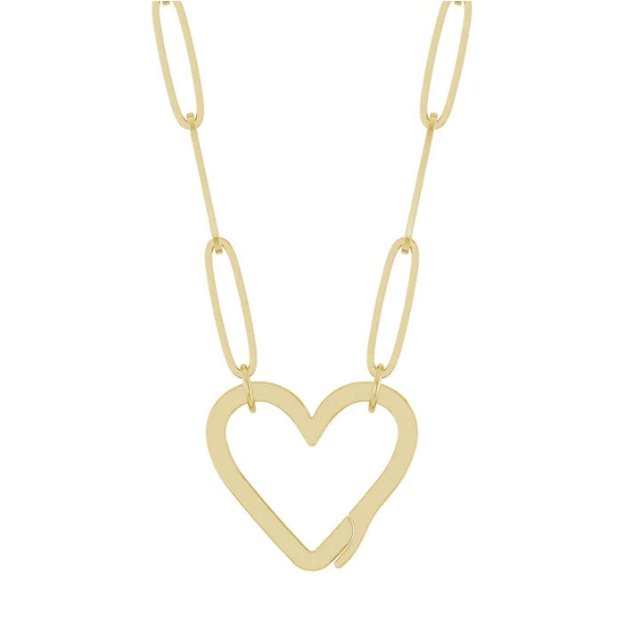 Yellow Heart Charm Pendant Necklace