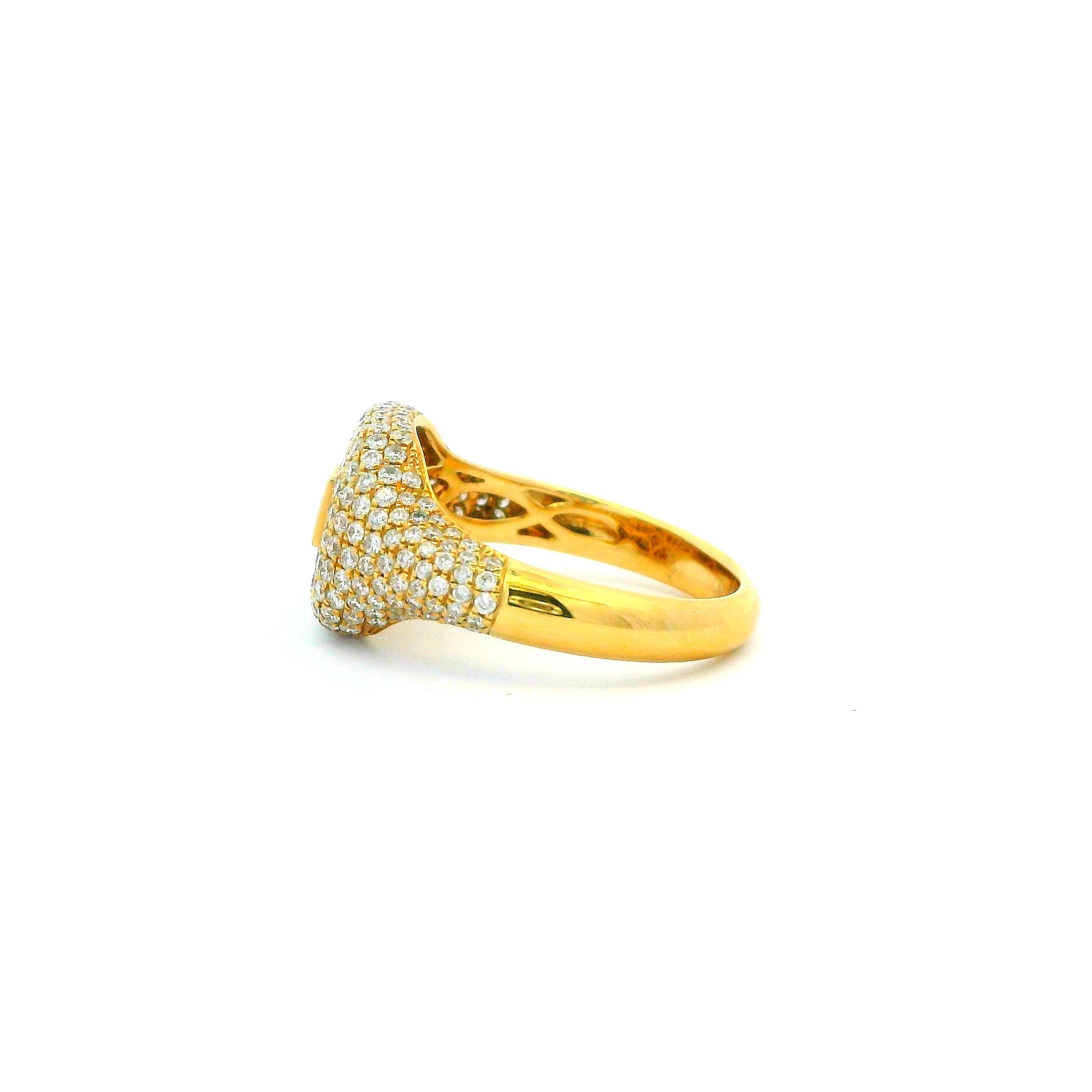 Baguette-Cut Diamond Pavé Statement Ring