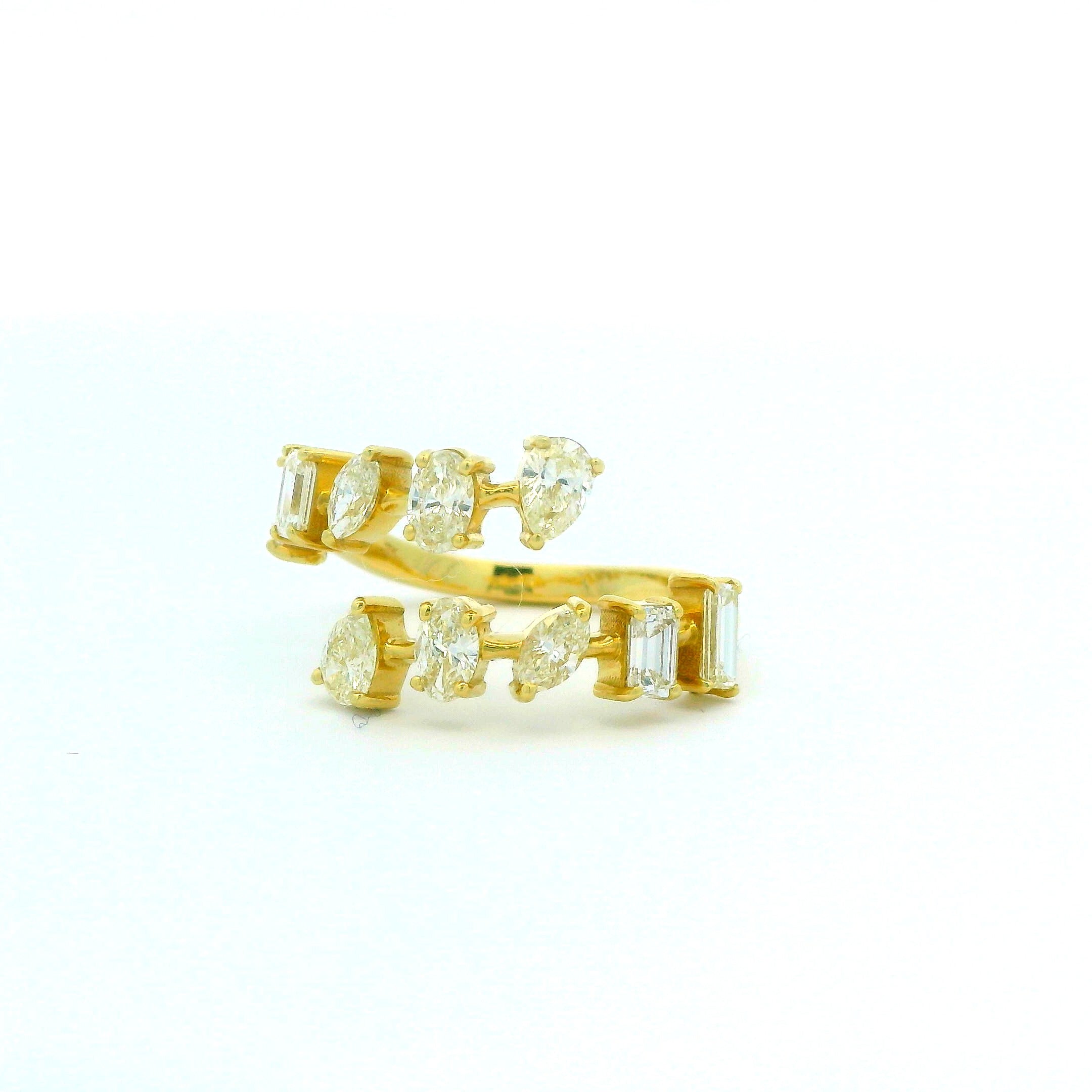 Multi-Cut Diamond Bypass Ring