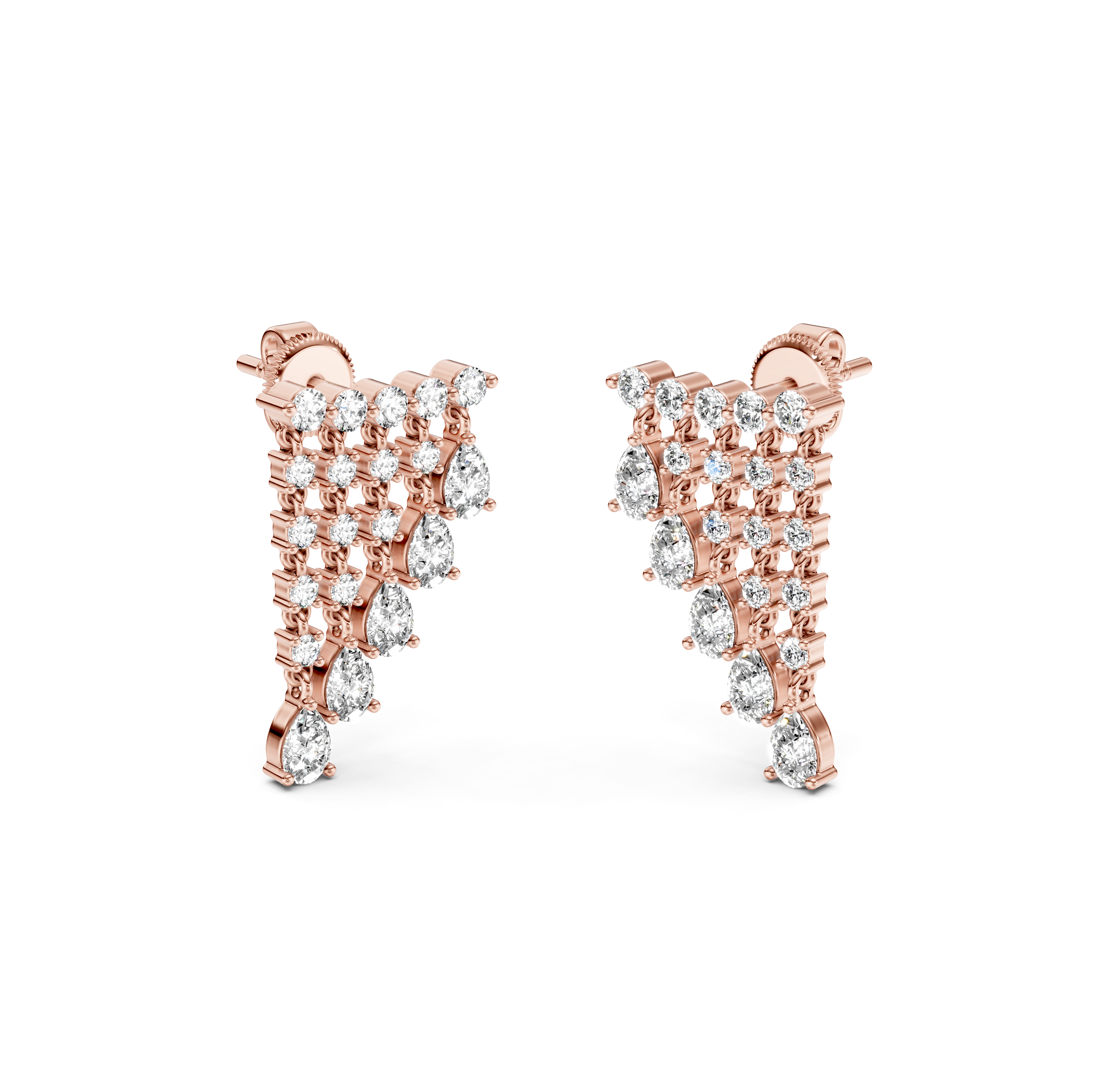 Rain Drop Diamond Earrings