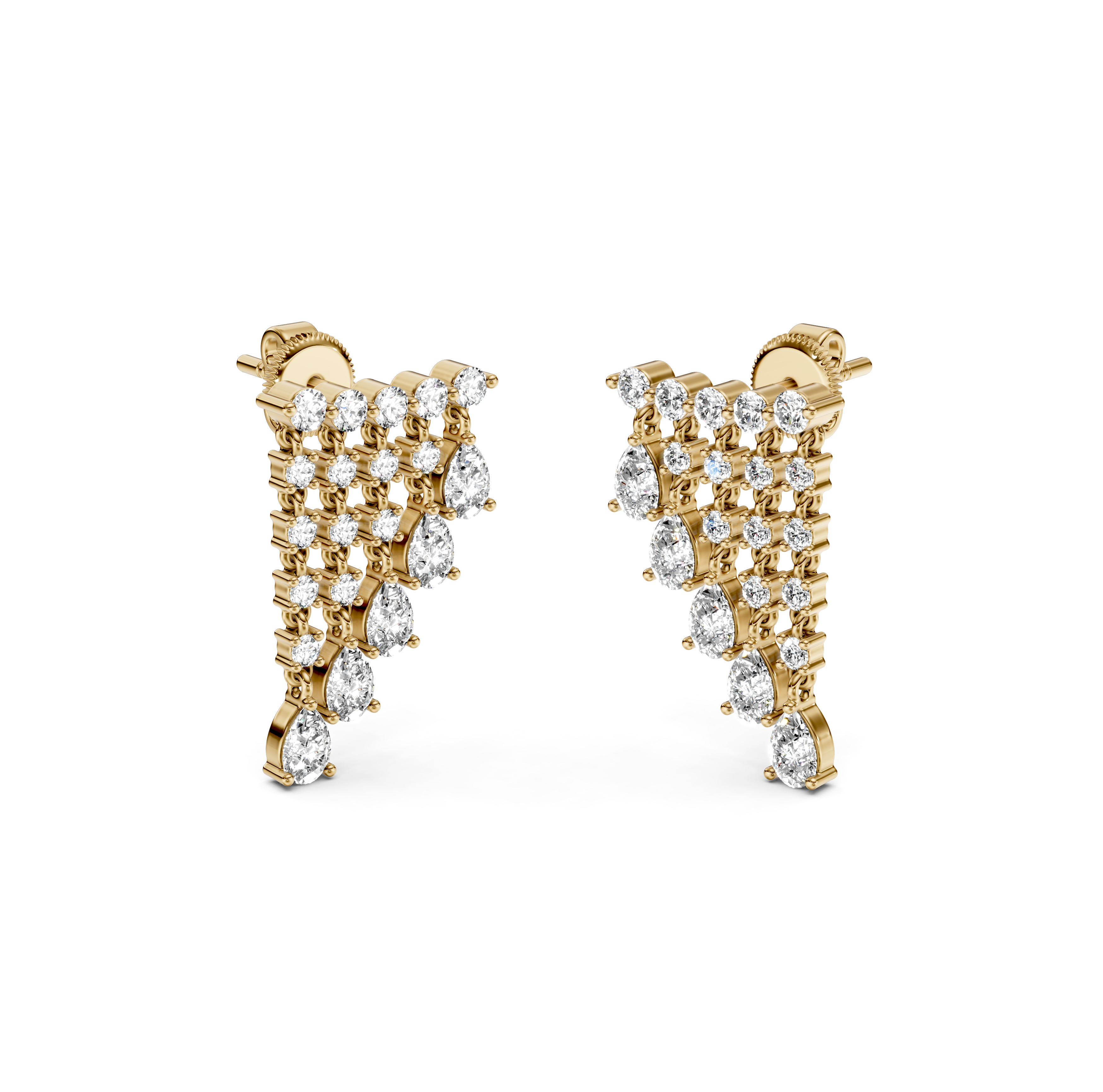 Rain Drop Diamond Earrings