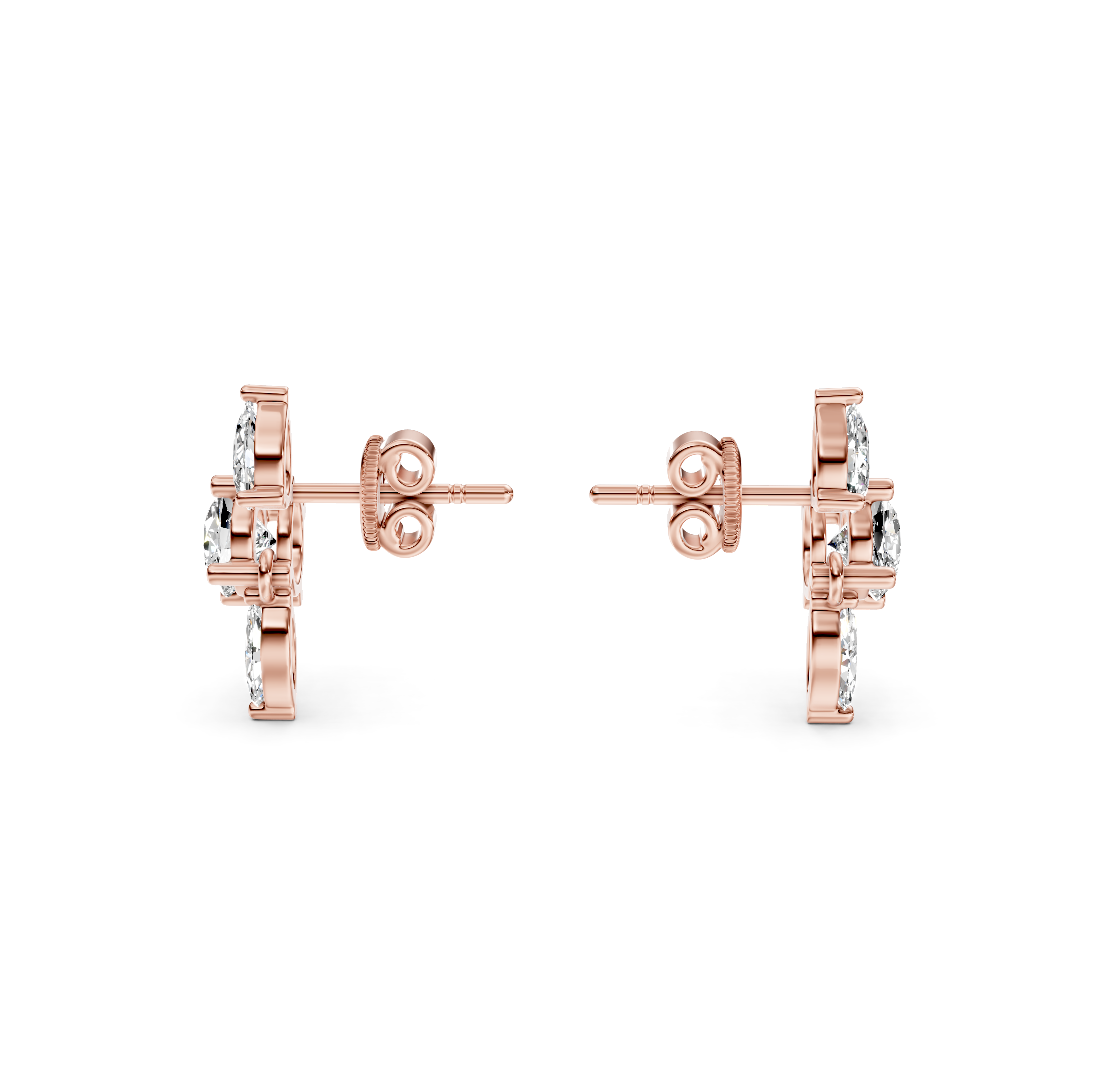 Multi-Cut Diamond Stud Earrings