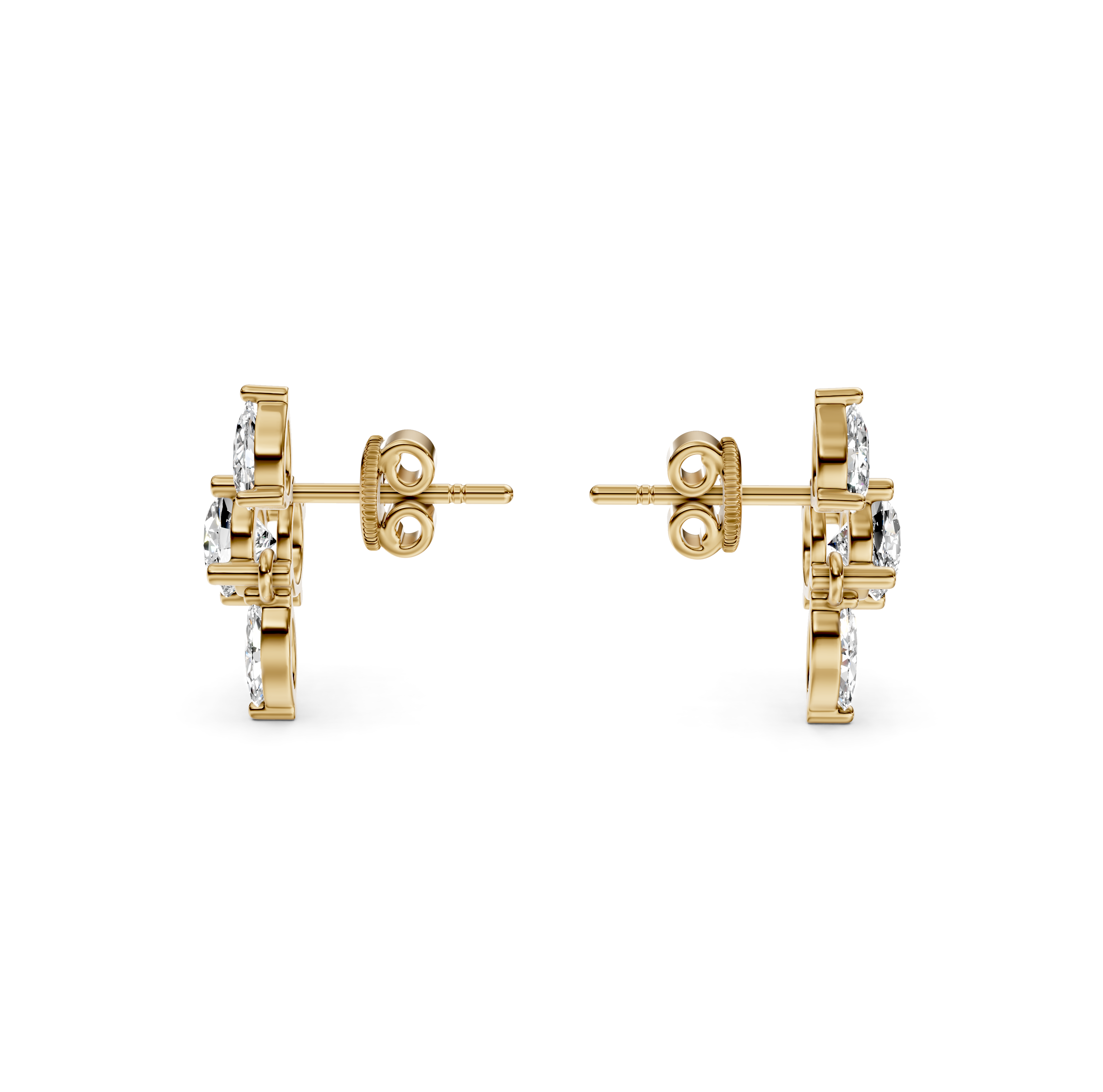 Multi-Cut Diamond Stud Earrings