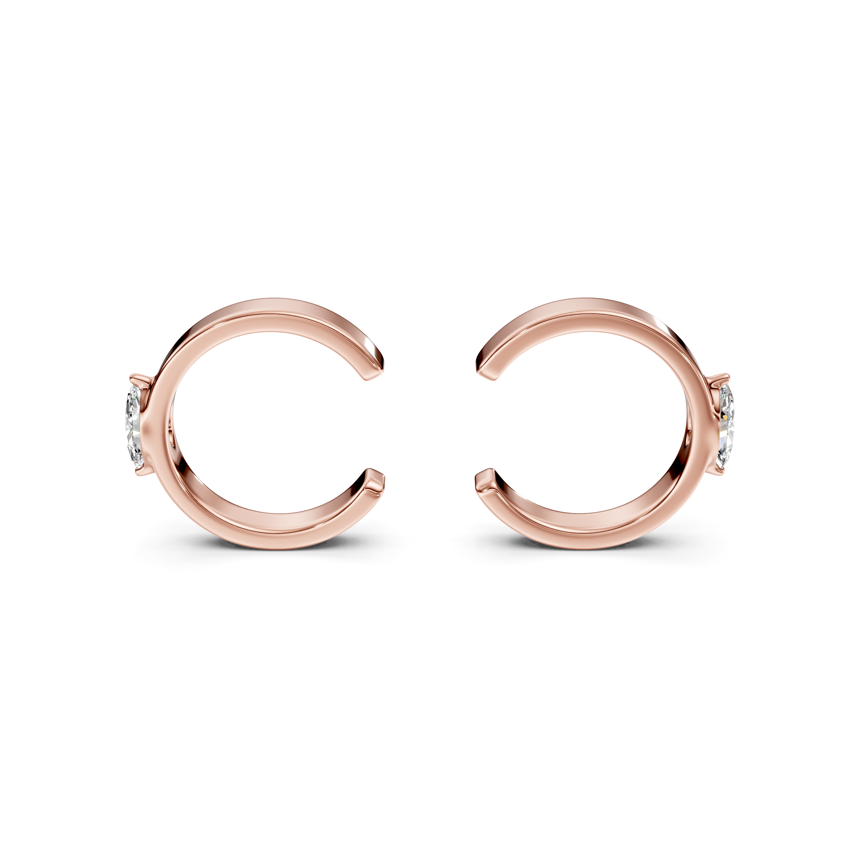 Marquise Cut Diamond Huggie Earrings
