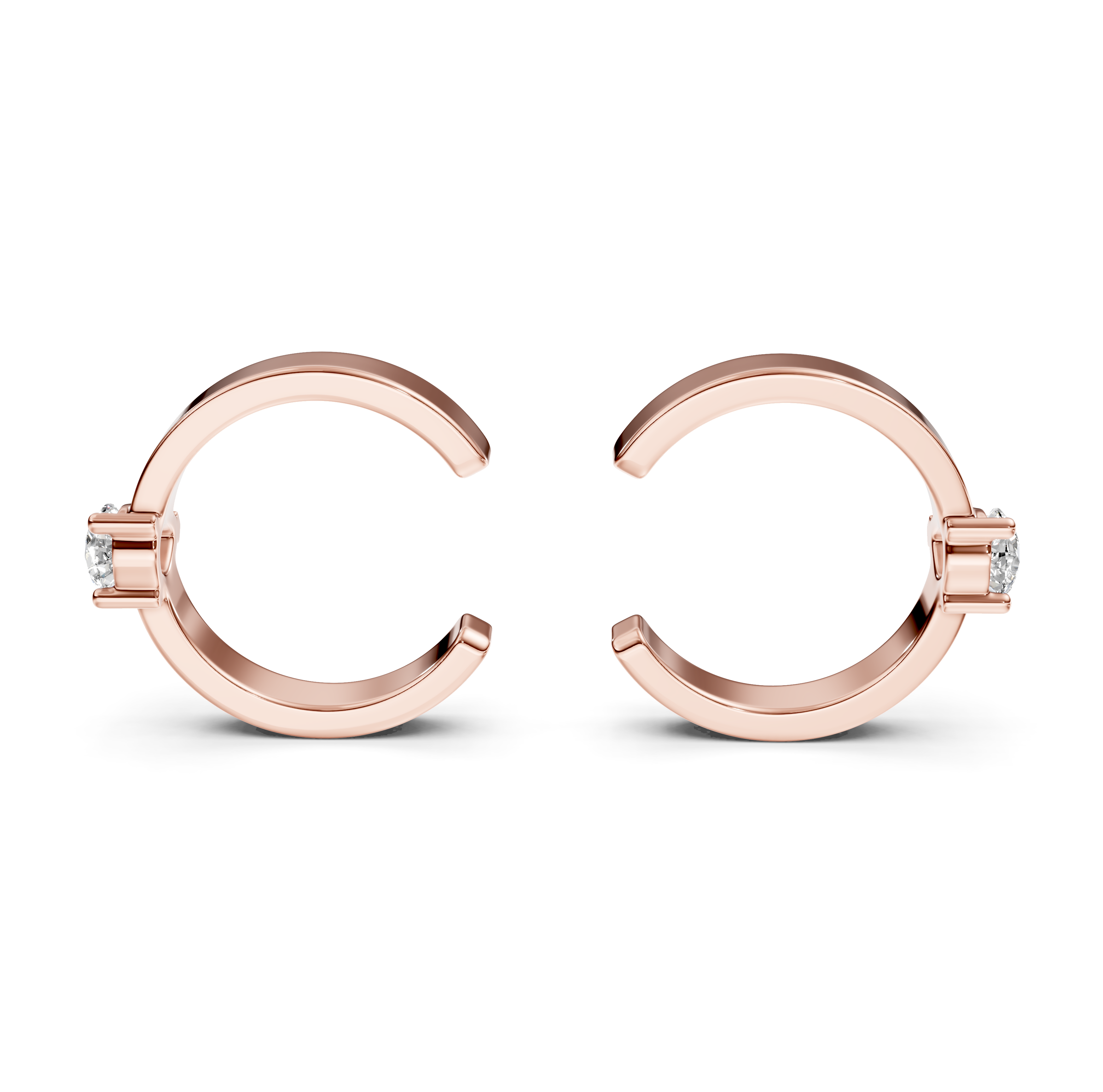 Pear Cut Diamond Huggie Earrings