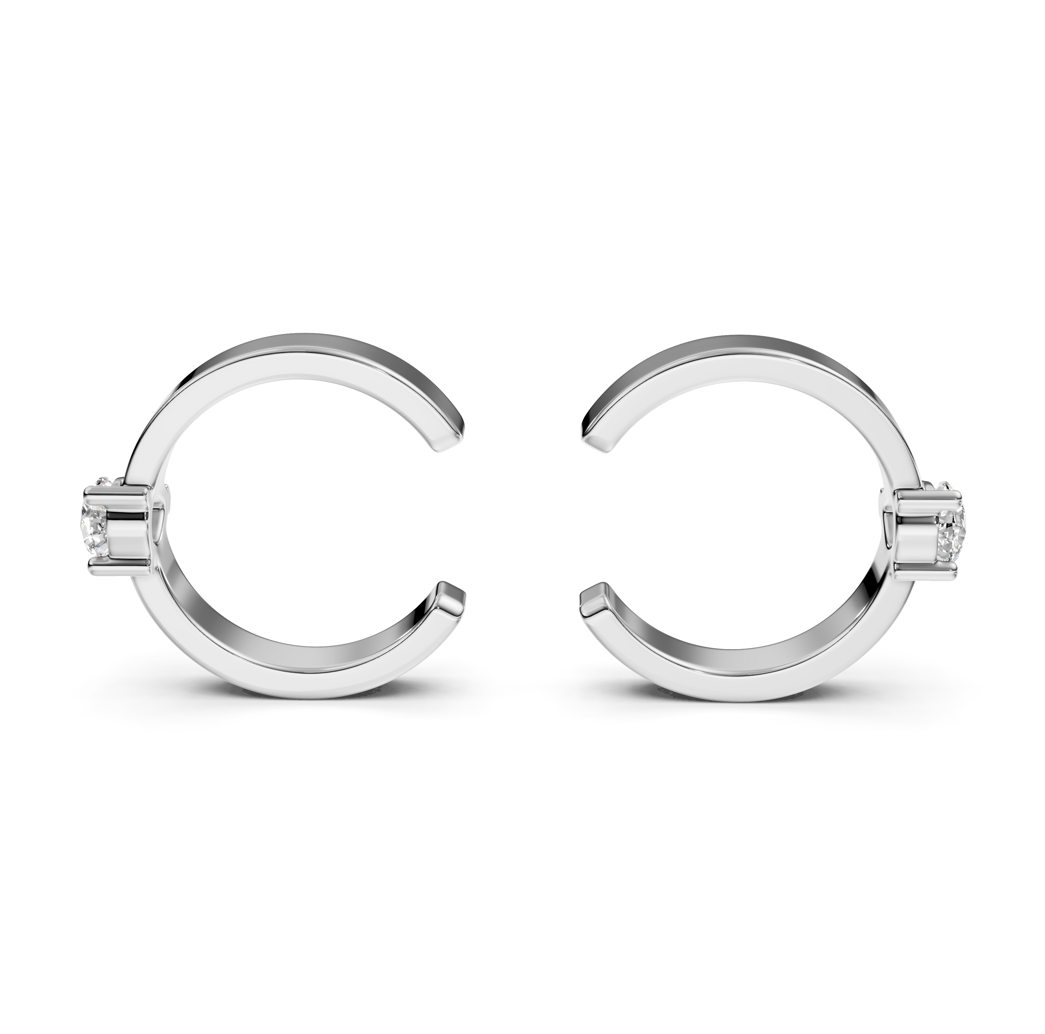 Pear Cut Diamond Huggie Earrings