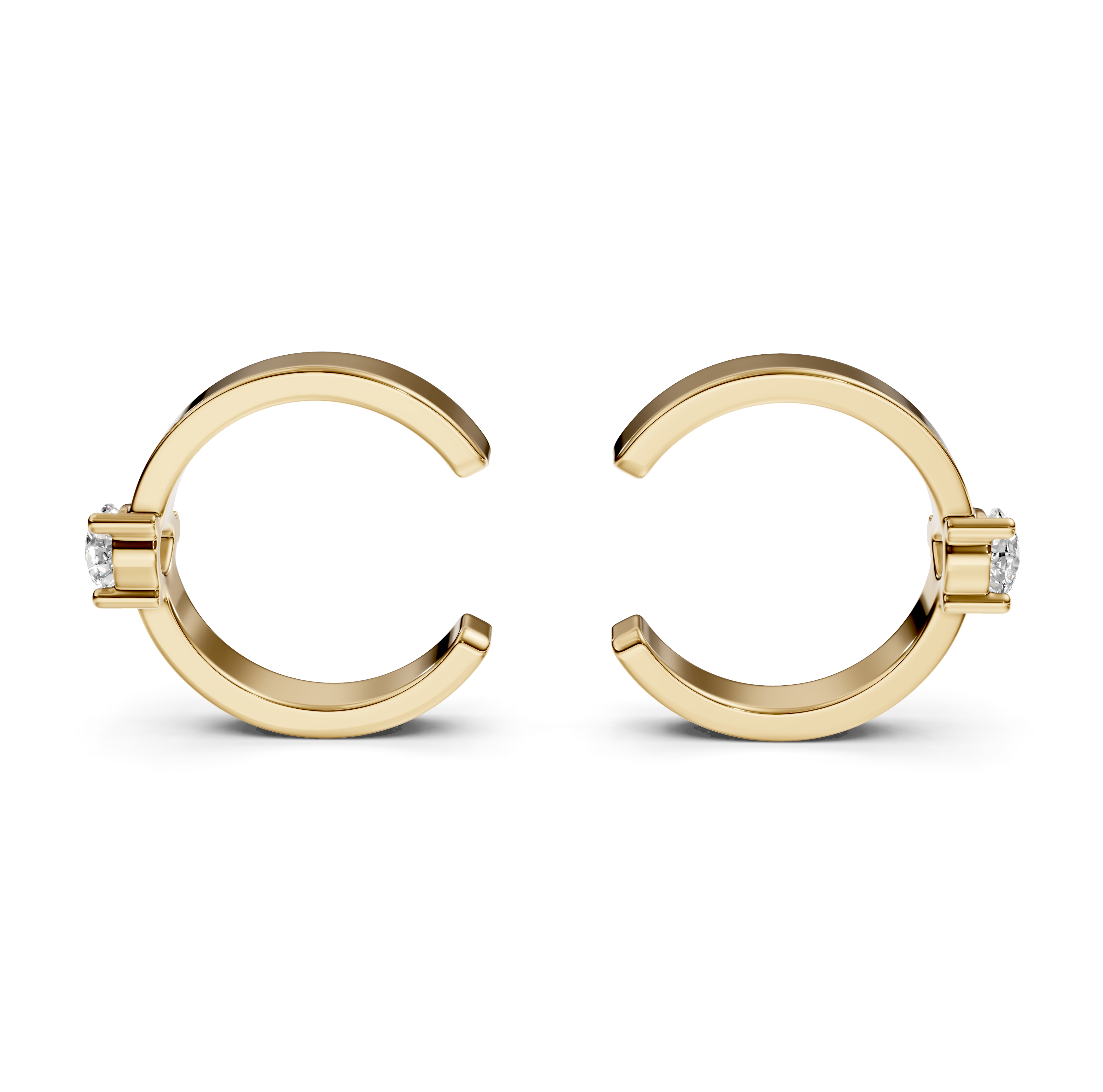 Pear Cut Diamond Huggie Earrings