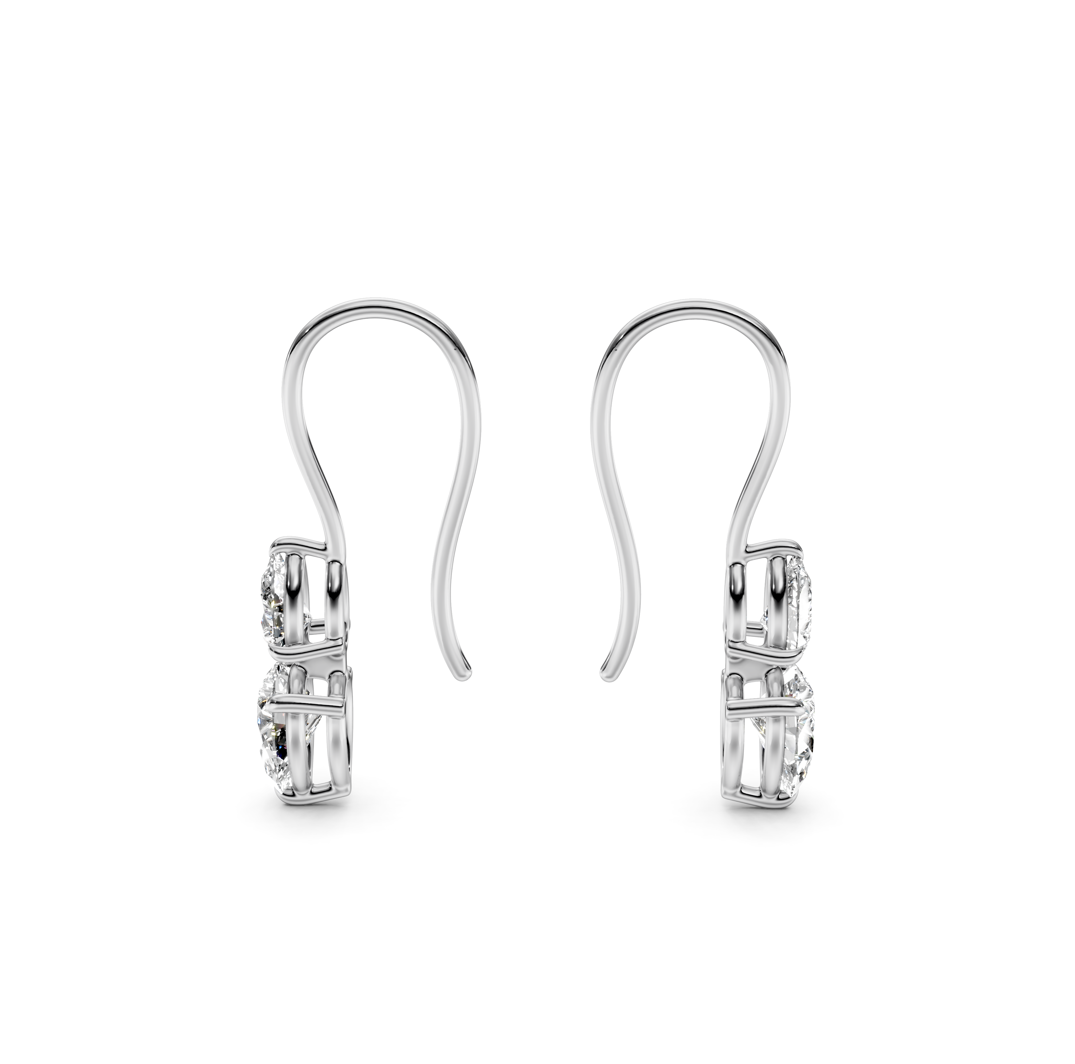 Pear Cut Drop Diamond Earrings