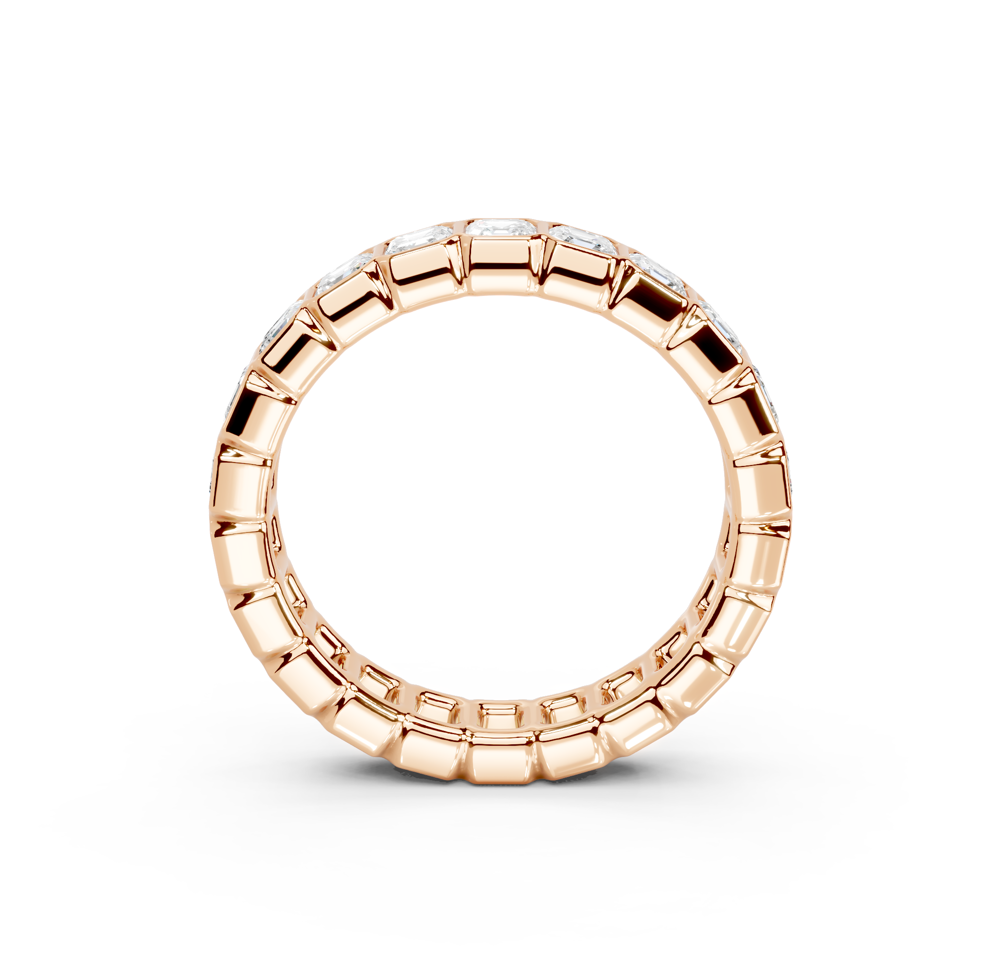 Asscher Cut Bezel Eternity Band