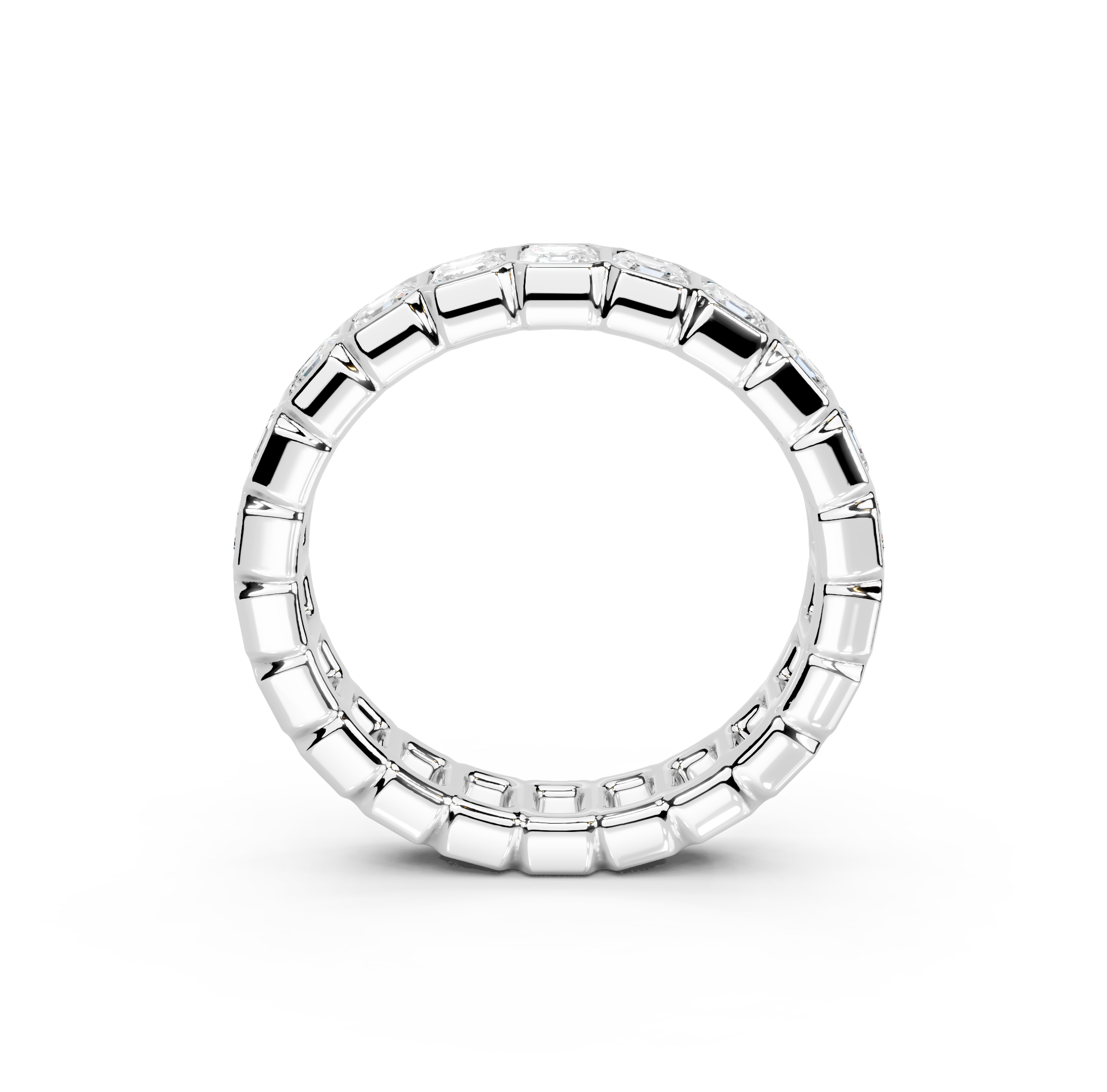 Asscher Cut Bezel Eternity Band