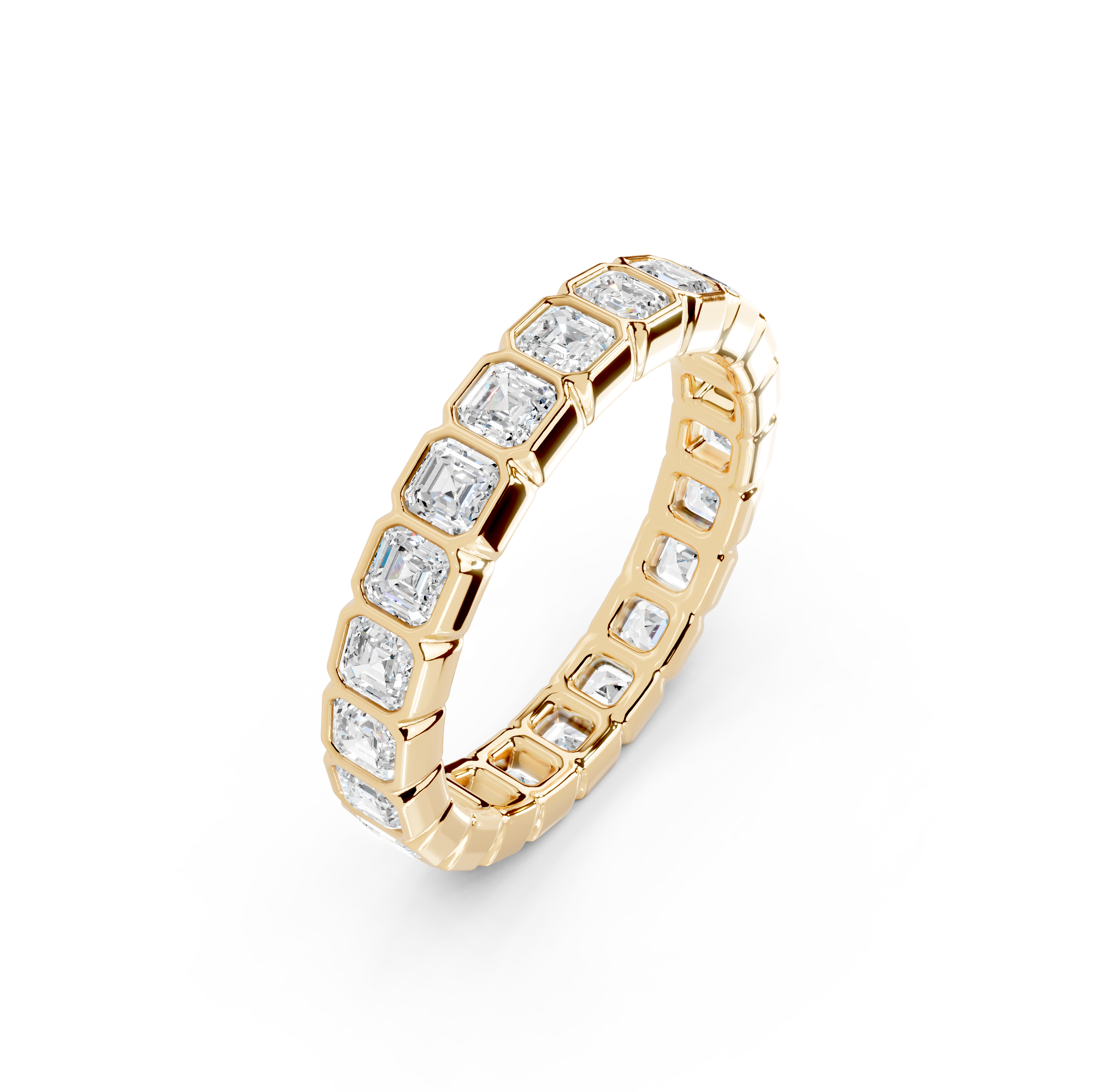 Asscher Cut Bezel Eternity Band