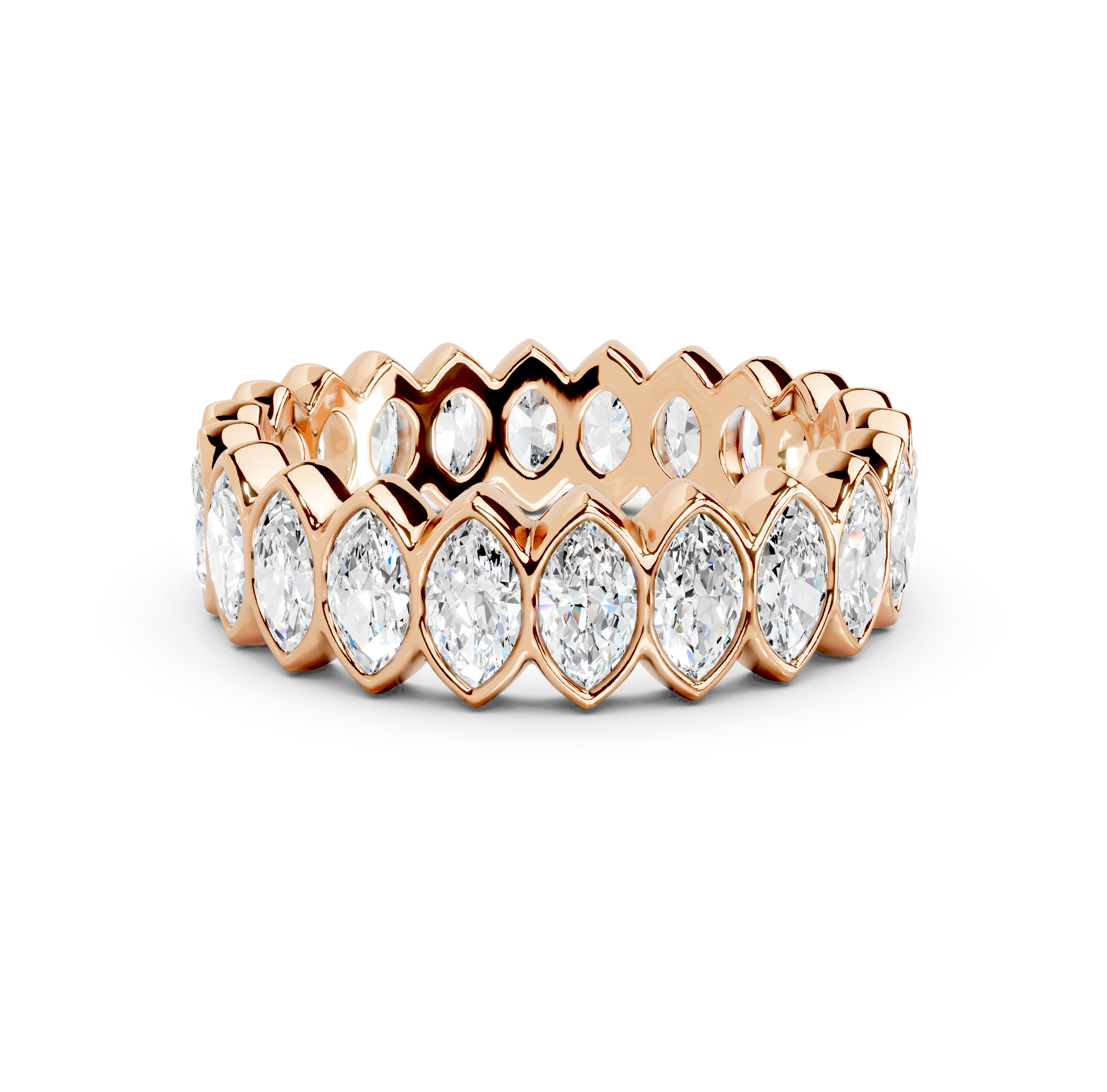 Marquise Cut Bezel Eternity Band
