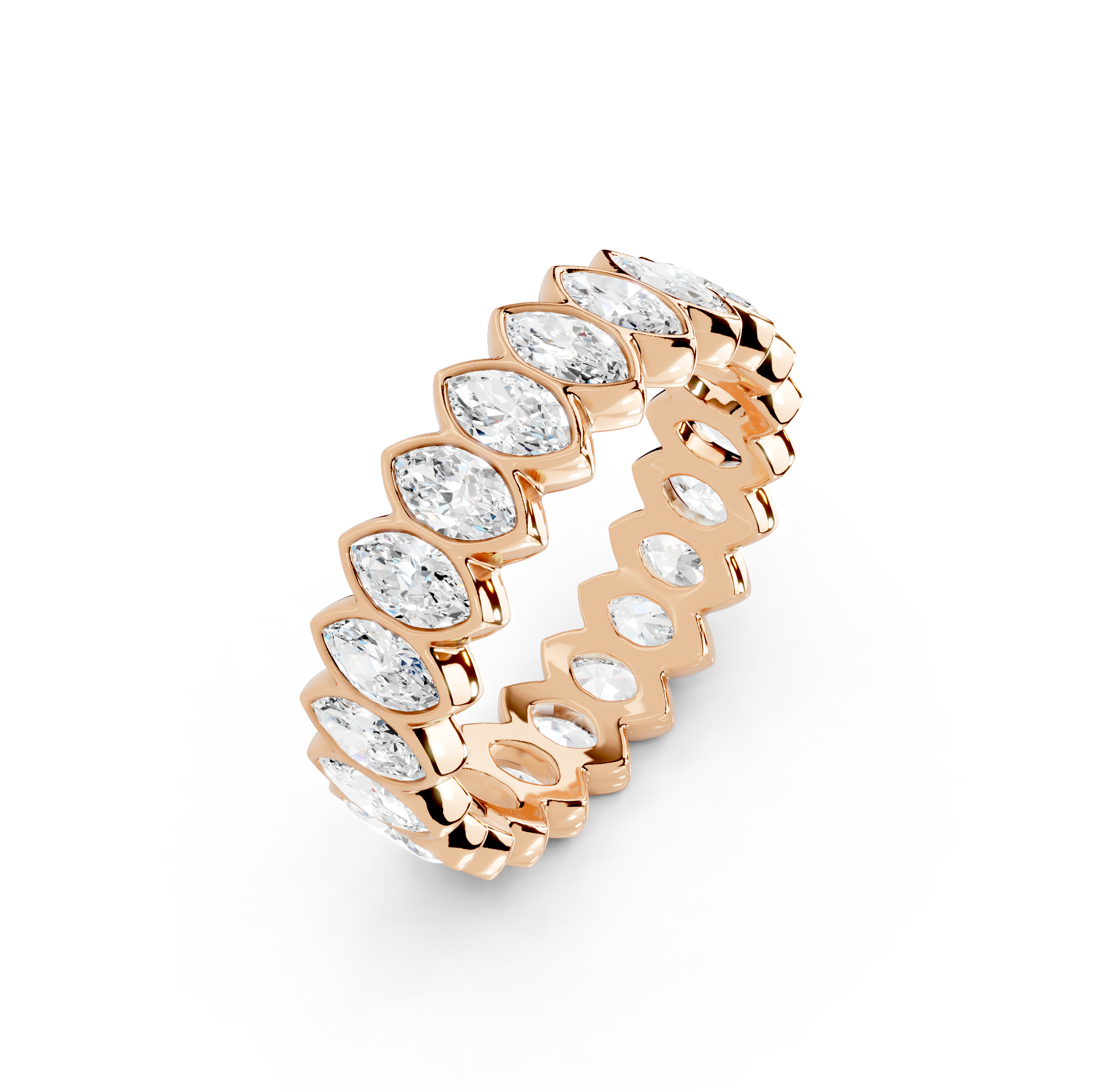 Marquise Cut Bezel Eternity Band