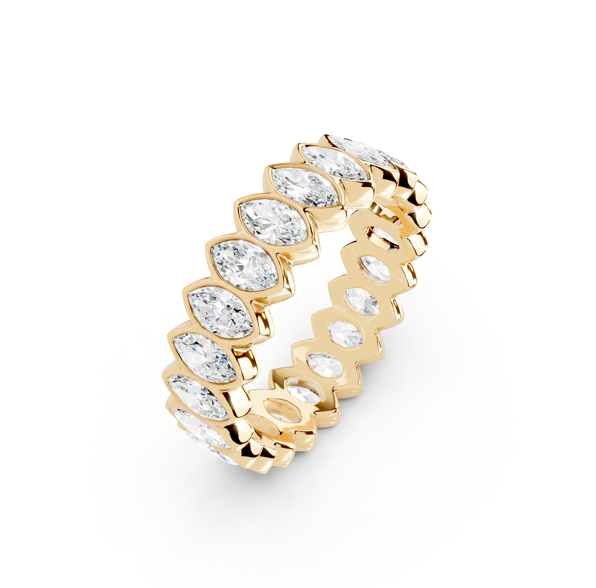 Marquise Cut Bezel Eternity Band